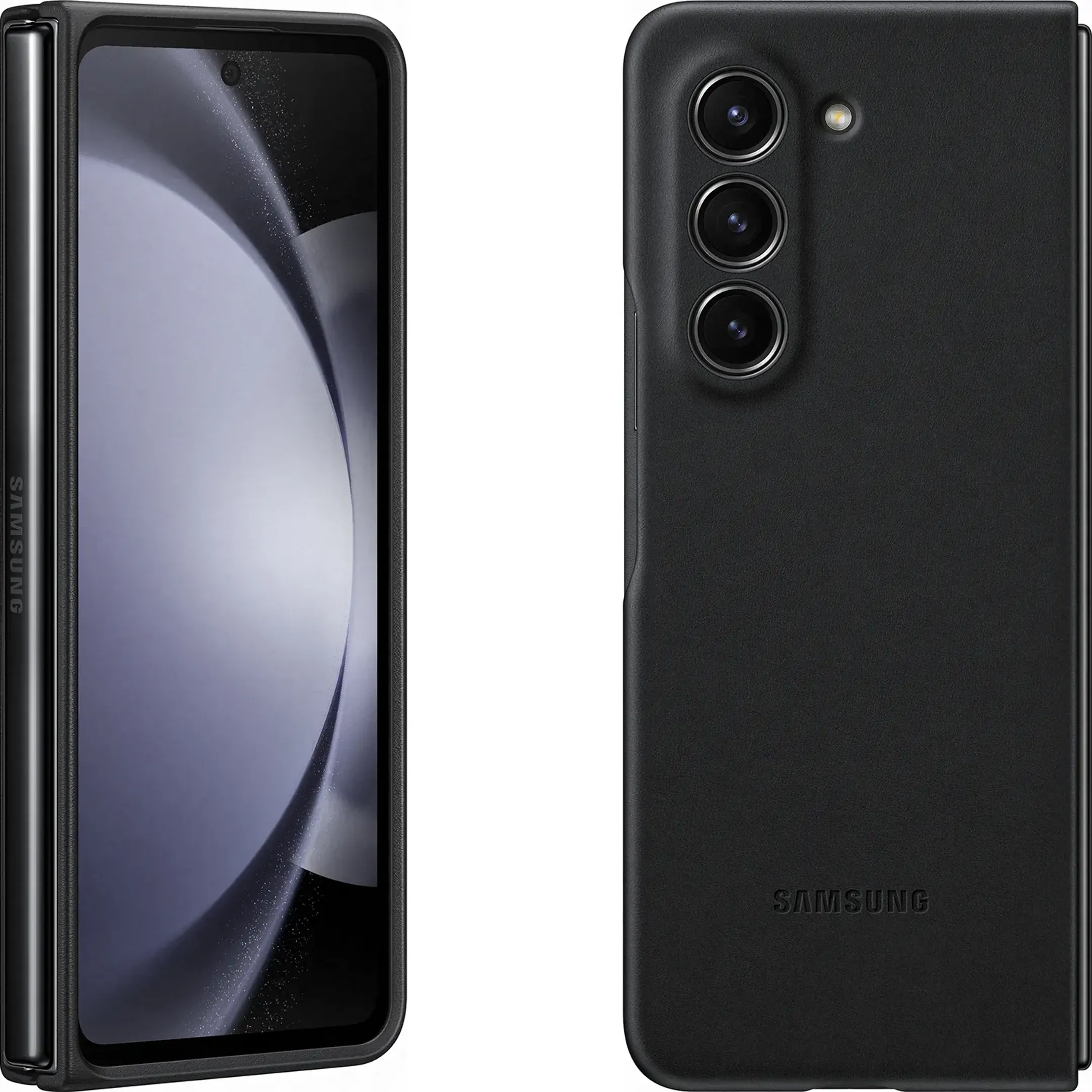 Leren backcover voor Galaxy Z Fold5 - Black