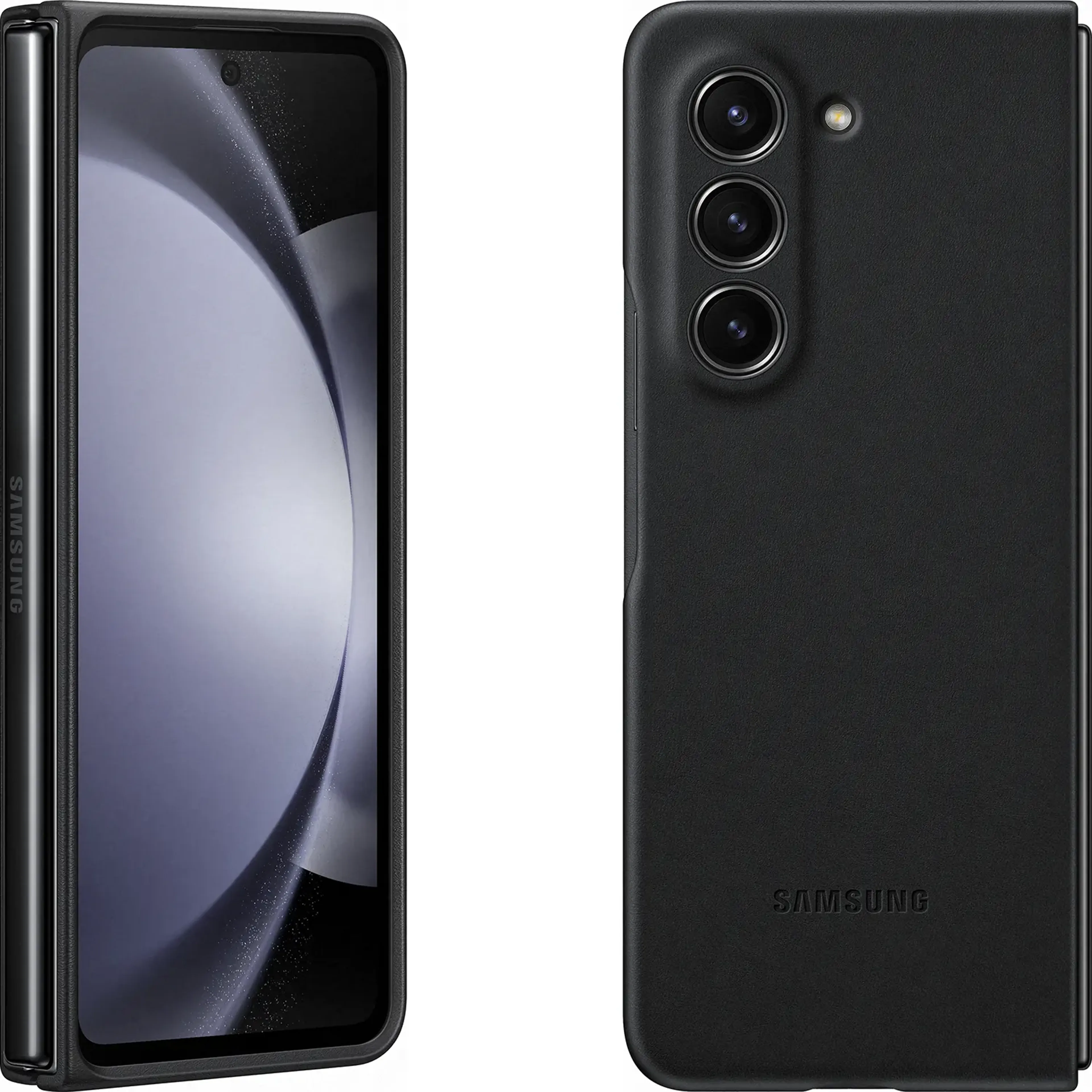 Samsung Leren backcover voor Galaxy Z Fold5 - Black image