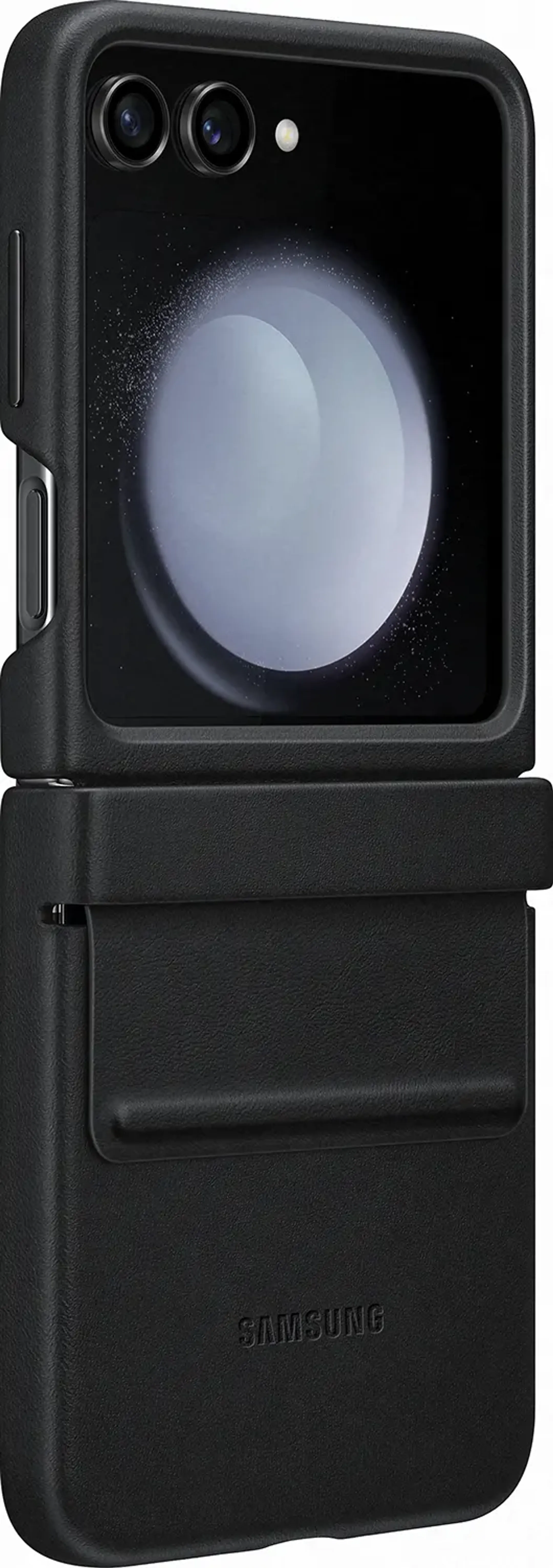 Samsung Leren backcover voor Galaxy Z Flip5 - Black image