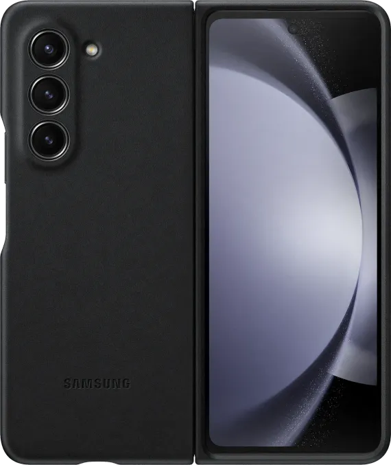 Coque en cuir pour Galaxy Z Fold5 - Black