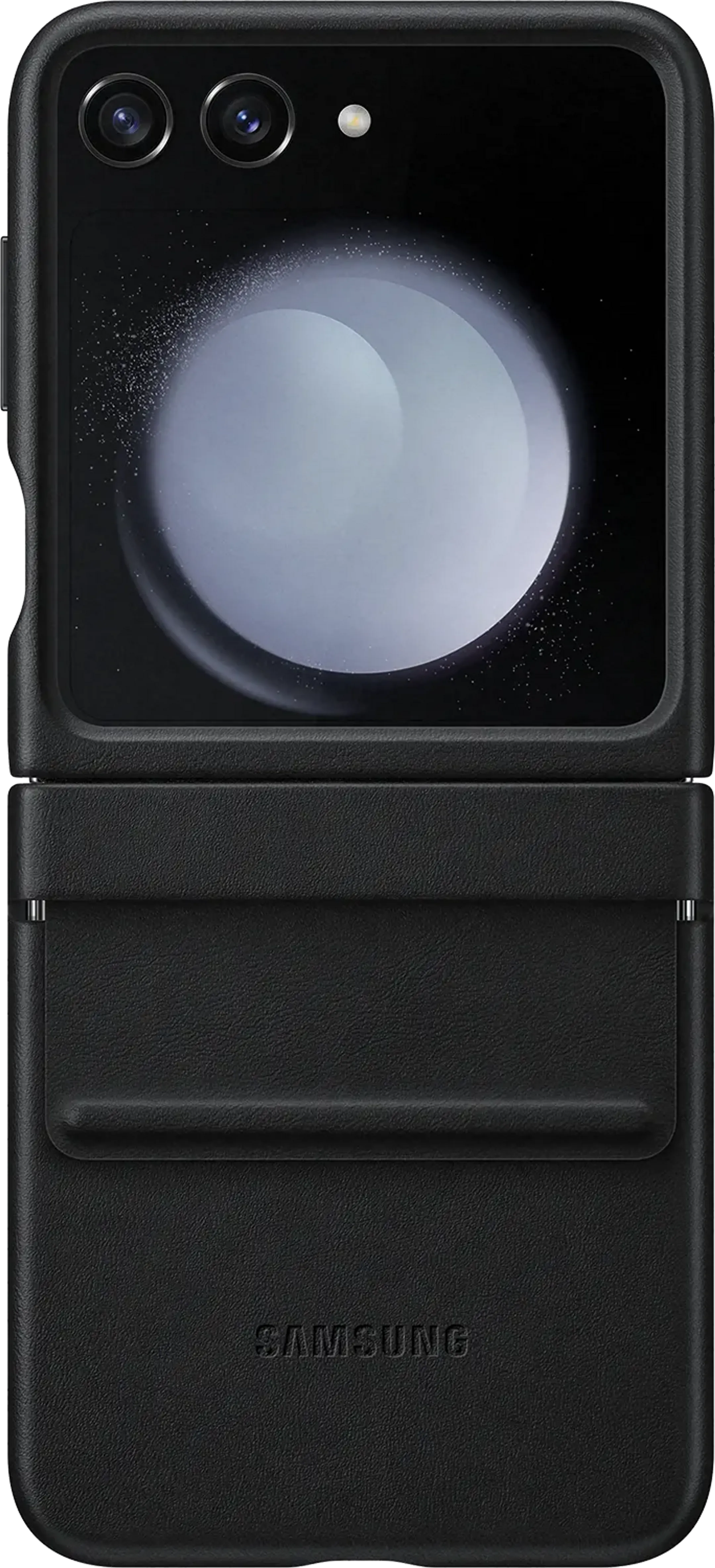 Coque en cuir pour Galaxy Z Flip5 - Black