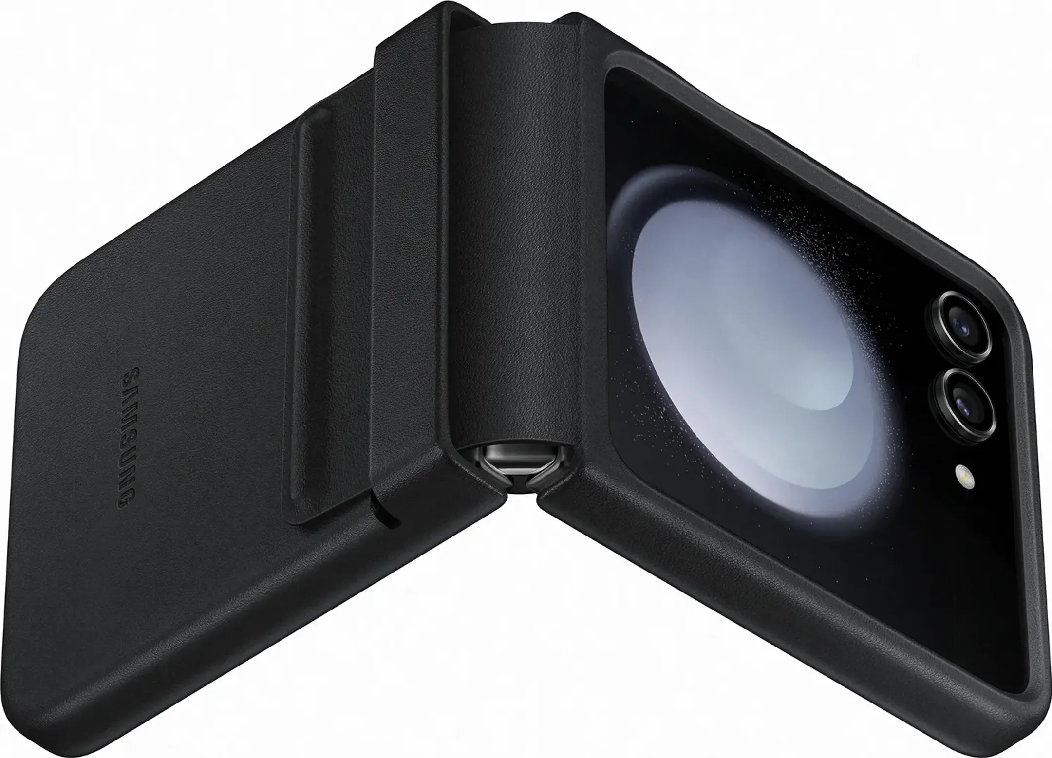 Samsung Leren backcover voor Galaxy Z Flip5 - Black image