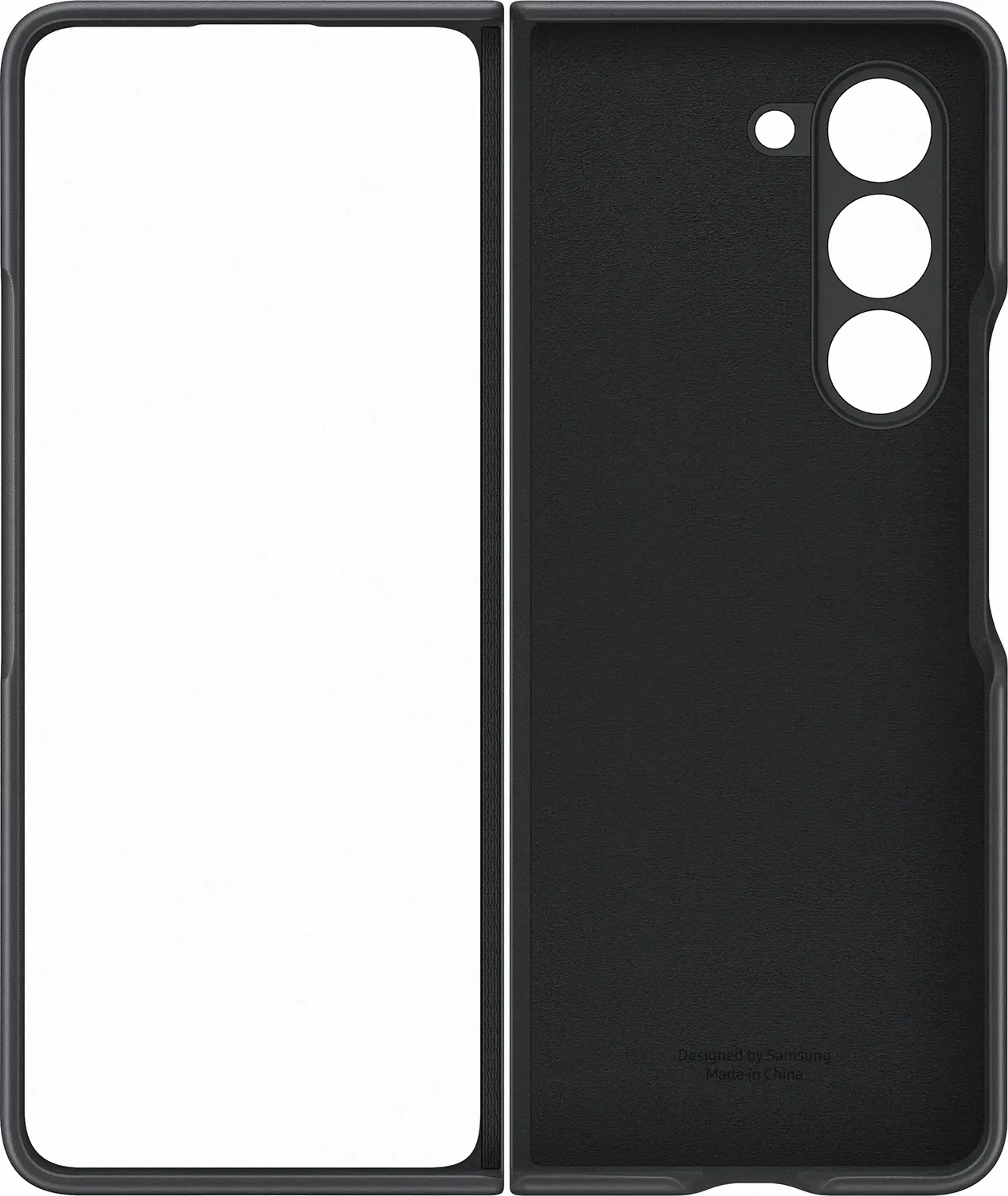 Samsung Leren backcover voor Galaxy Z Fold5 - Black image
