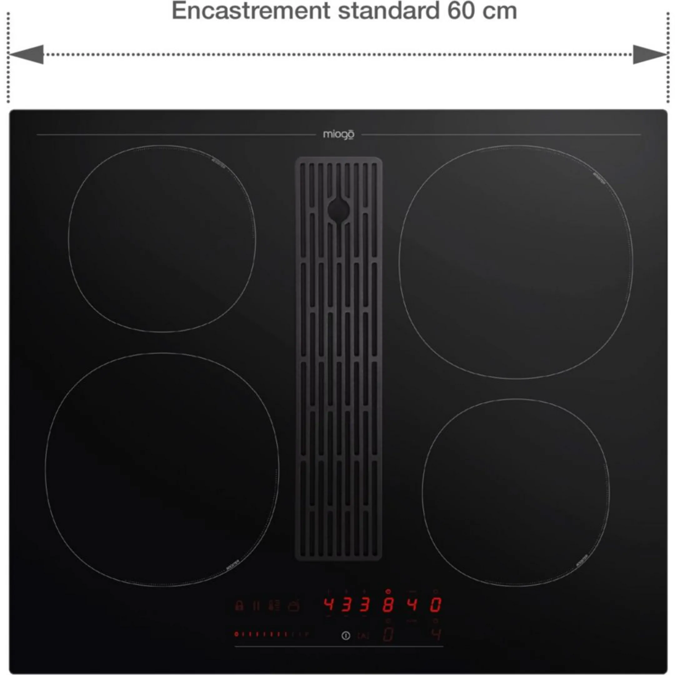 MIOGO Taque avec hotte intégrée MHI601H image
