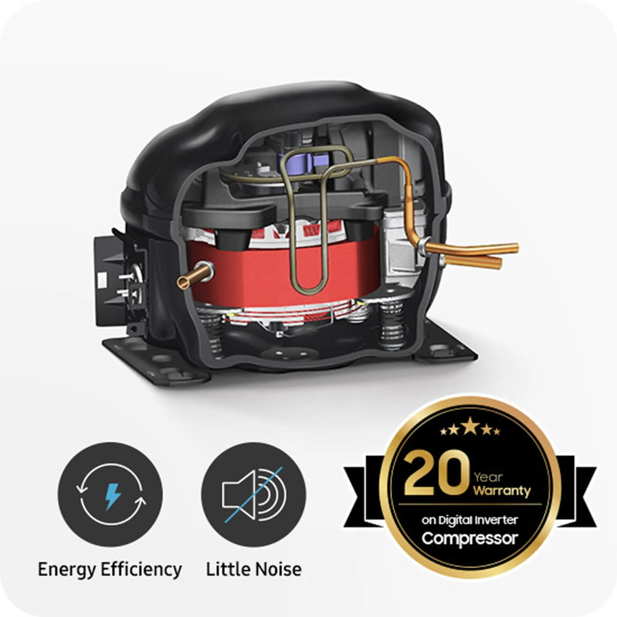 Samsung Koelkast met diepvries RB34C600CSA image