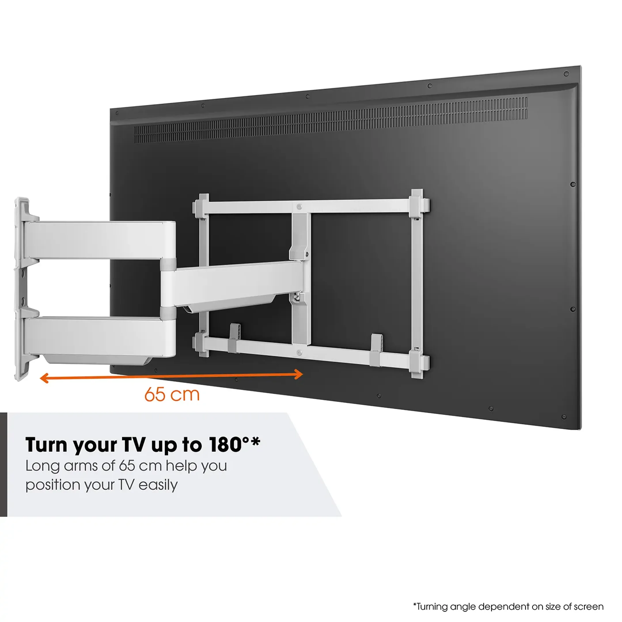 Support TV orientable TVM 5645 40" à 77" - Blanc