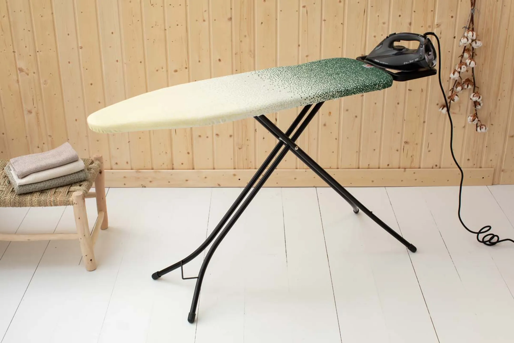 Brabantia Planche à repasser B avec repose-fer - 124x38 cm - Coton Fairtrade - New Dawn  image