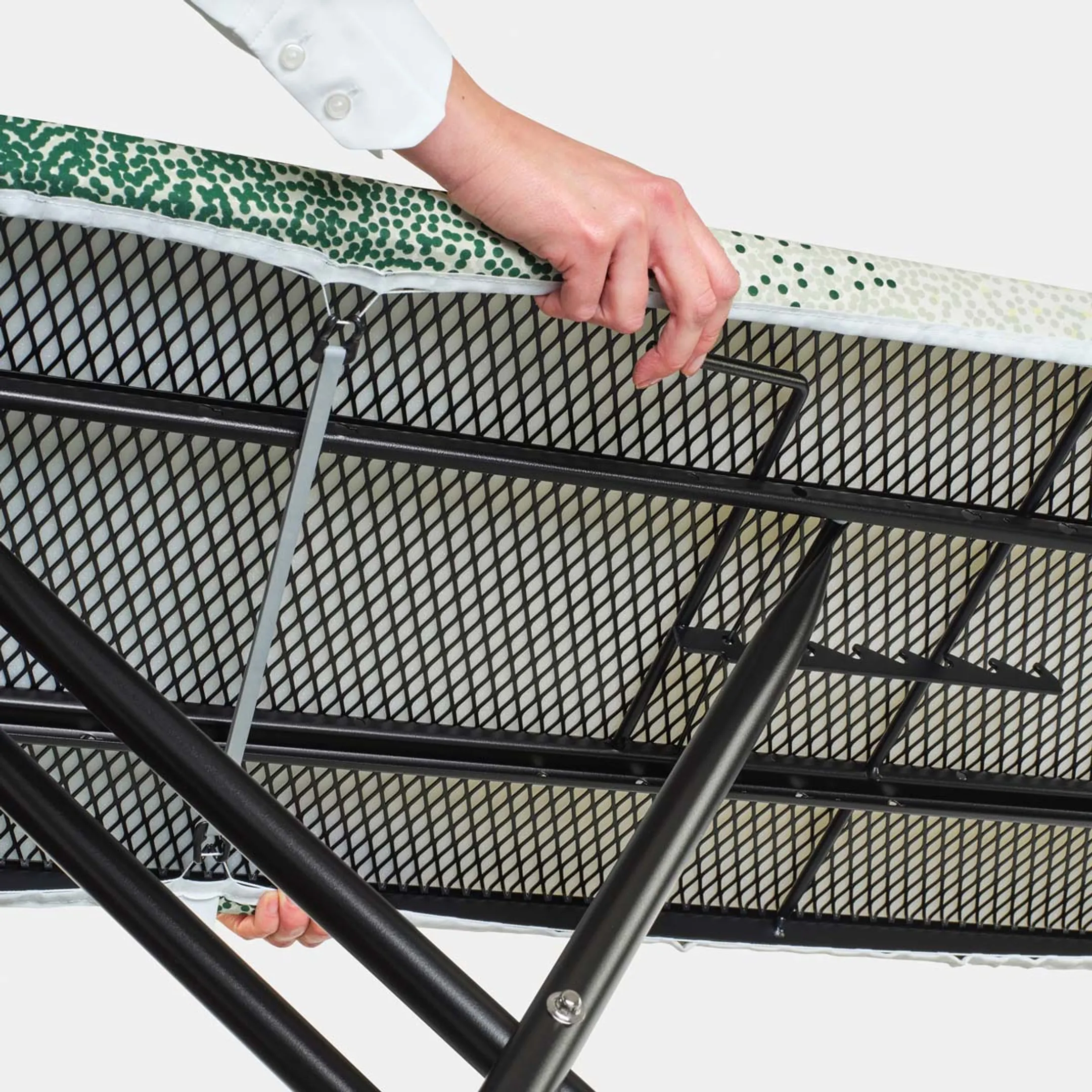 Brabantia Planche à repasser C avec repose-fer pour générateur vapeur - 124x45 cm - Coton Fairtrade - New Dawn  image