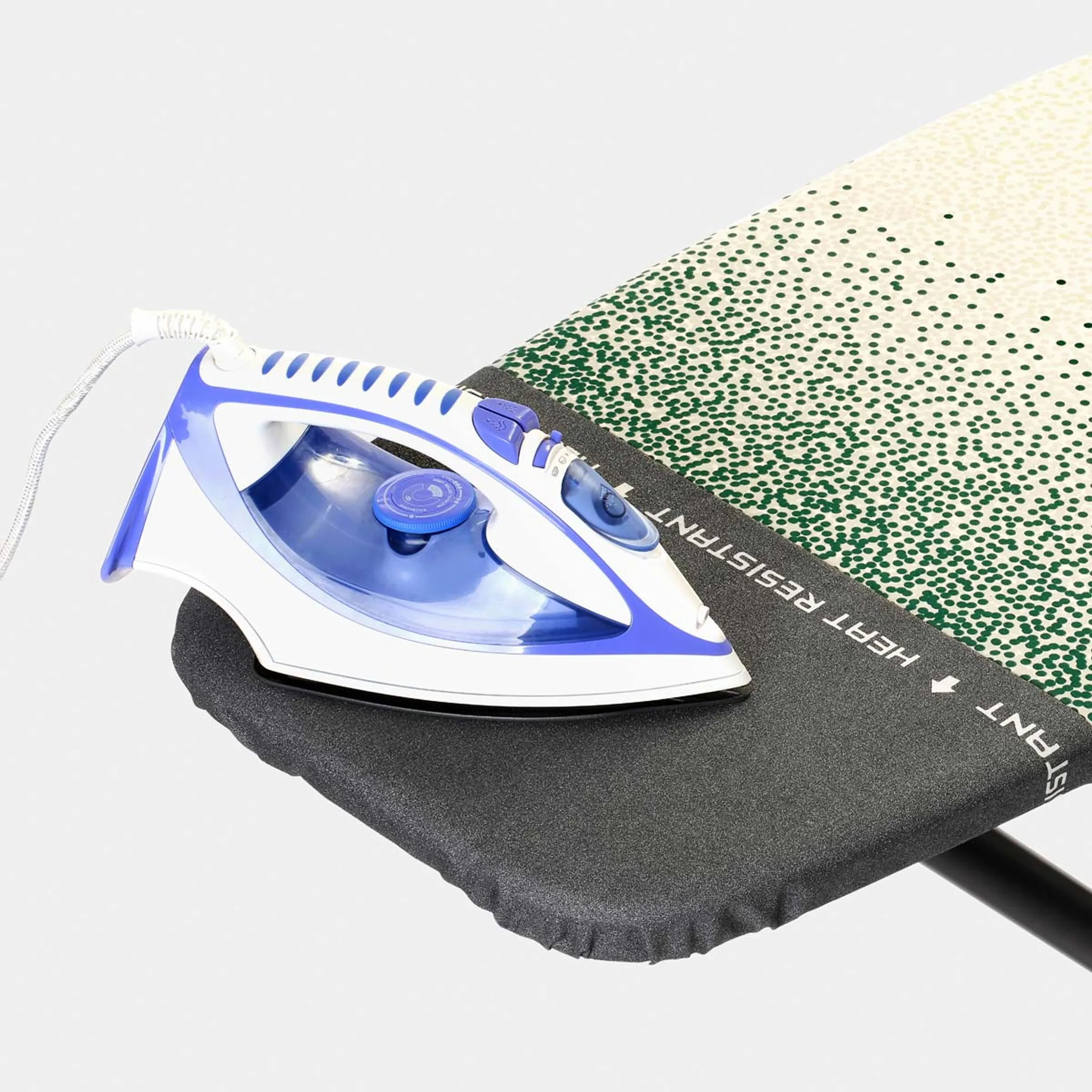 Brabantia Planche à repasser D avec zone repose-fer résistante à la chaleur - 135x45 cm - Coton Fairtrade -New Dawn image