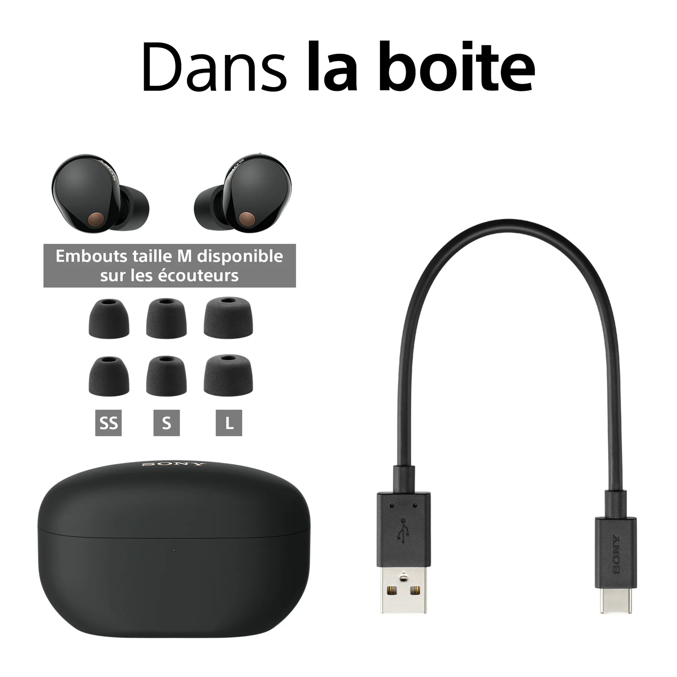 Sony Ecouteurs WF-1000XM5B NC - Noir image