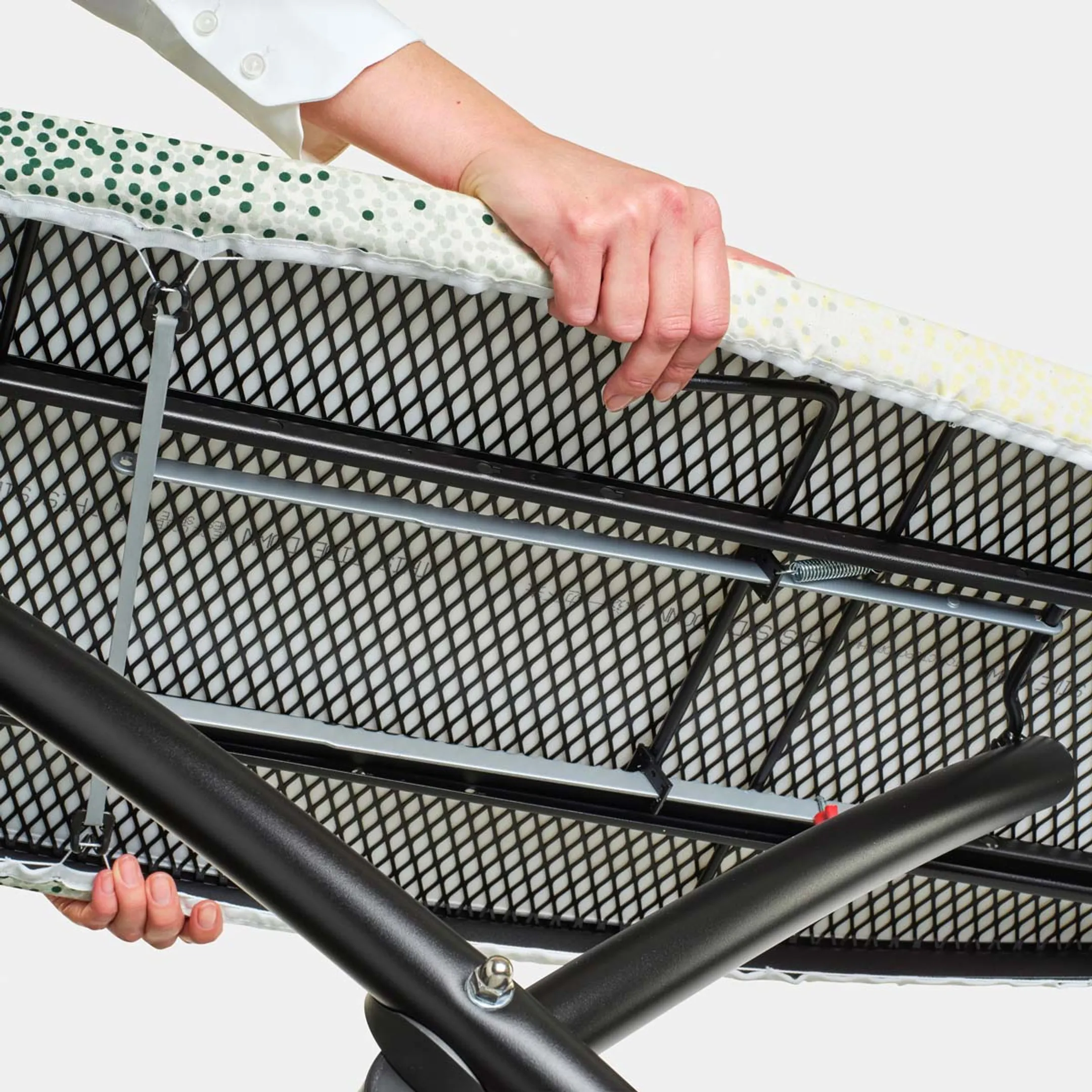 Brabantia Planche à repasser D avec zone repose-fer résistante à la chaleur - 135x45 cm - Coton Fairtrade -New Dawn image