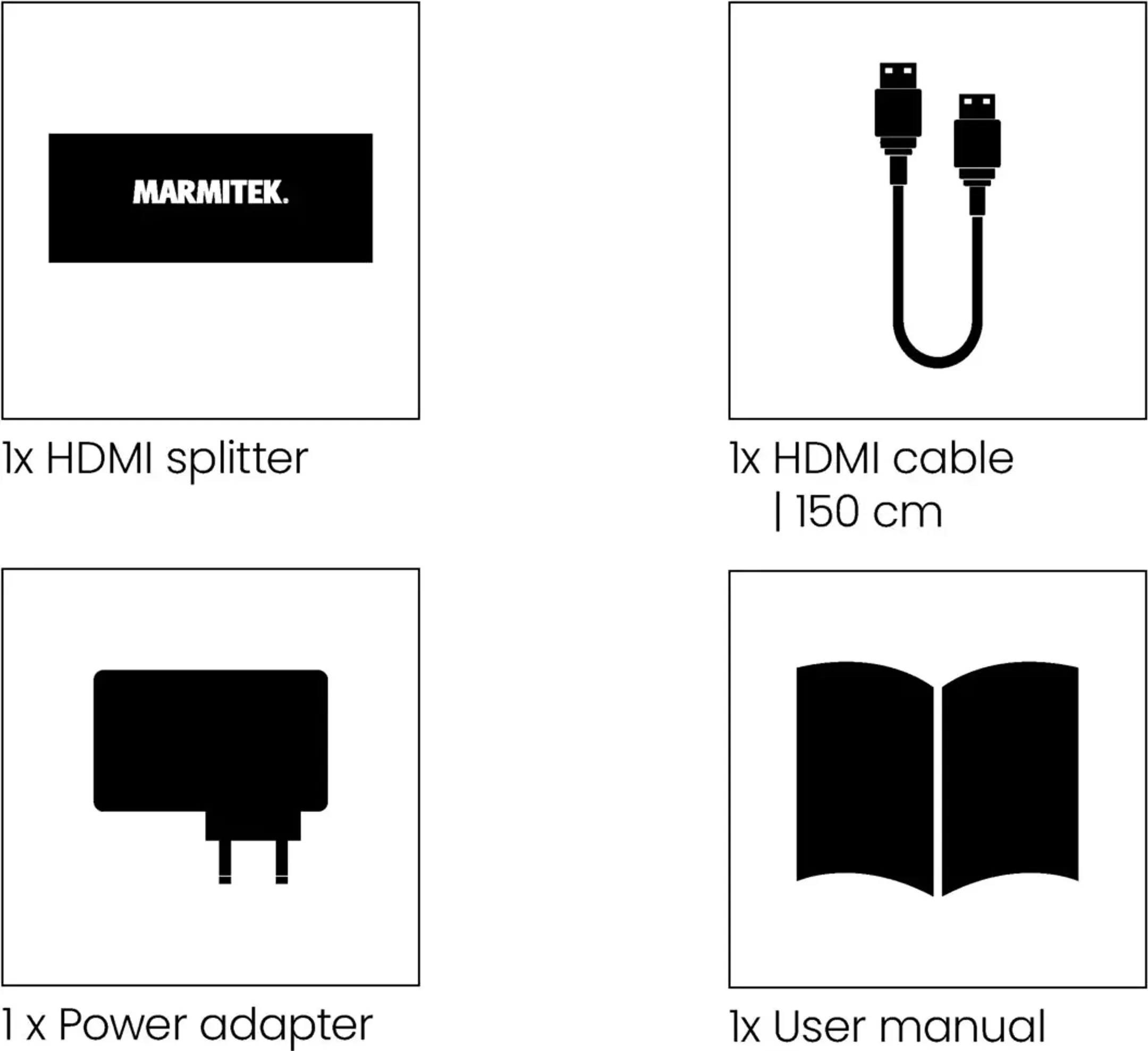Marmitek Split 612 UHD 2.0 4K 60 Hz HDMI-splitter - 2 poorten image