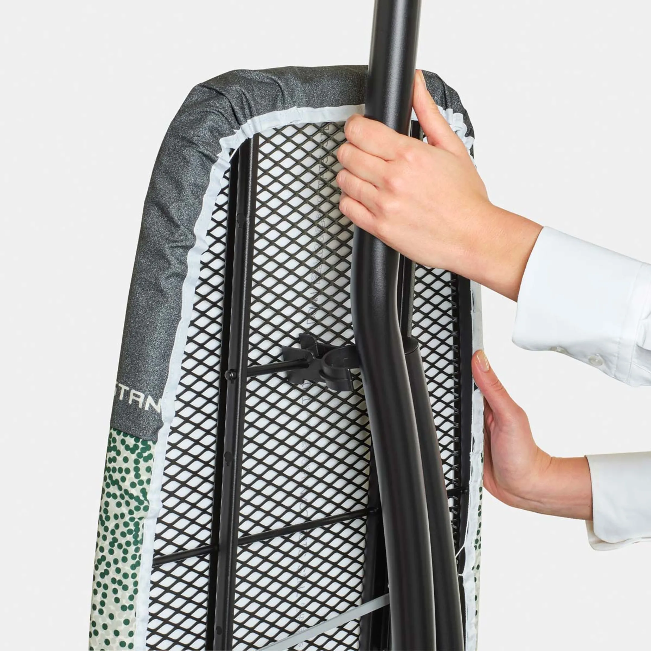 Brabantia Planche à repasser D avec zone repose-fer résistante à la chaleur - 135x45 cm - Coton Fairtrade -New Dawn image