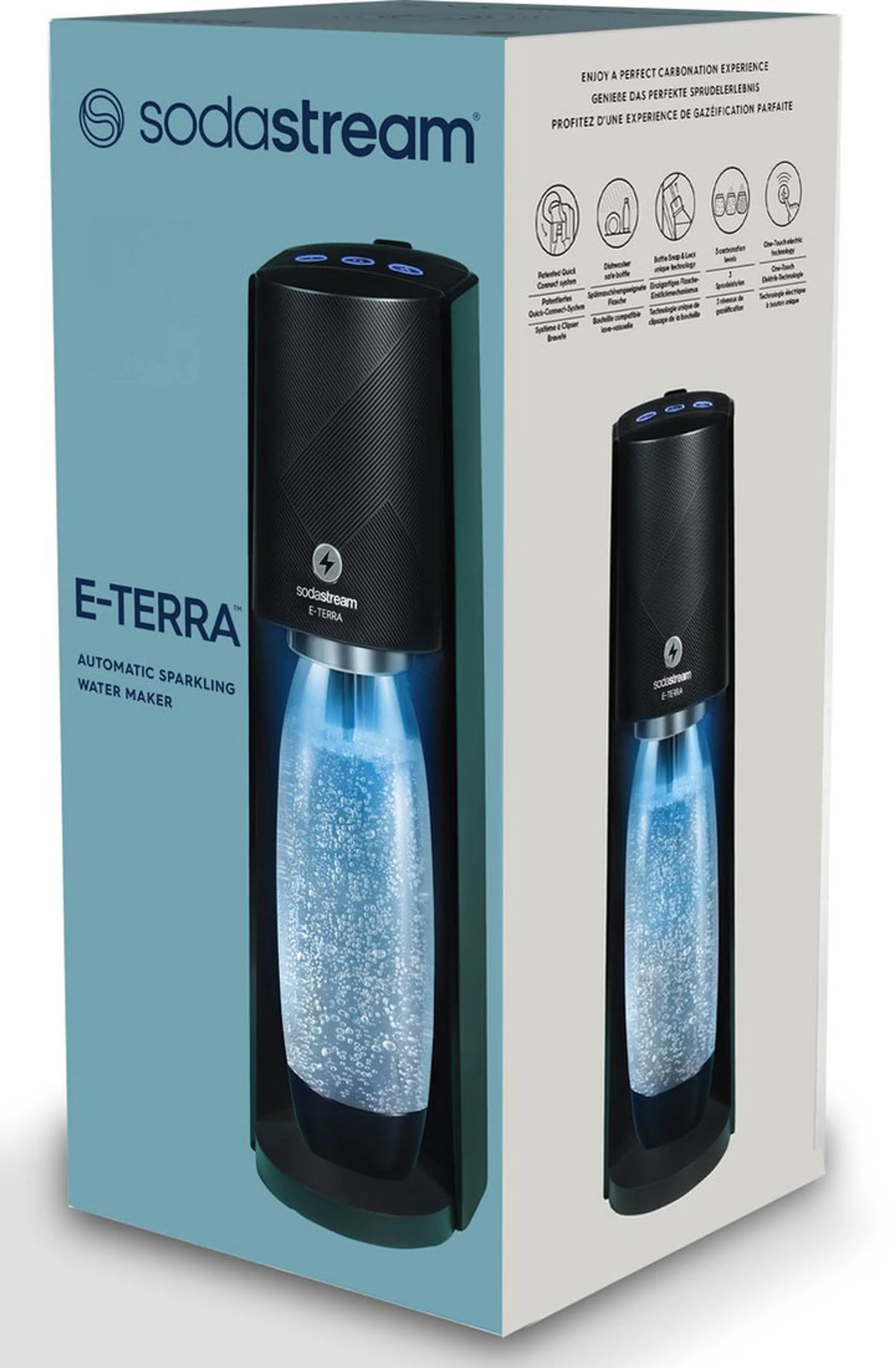 Sodastream Machine à boisson pétillante E-Terra Black - inclusif Cilinder Quick Connect image