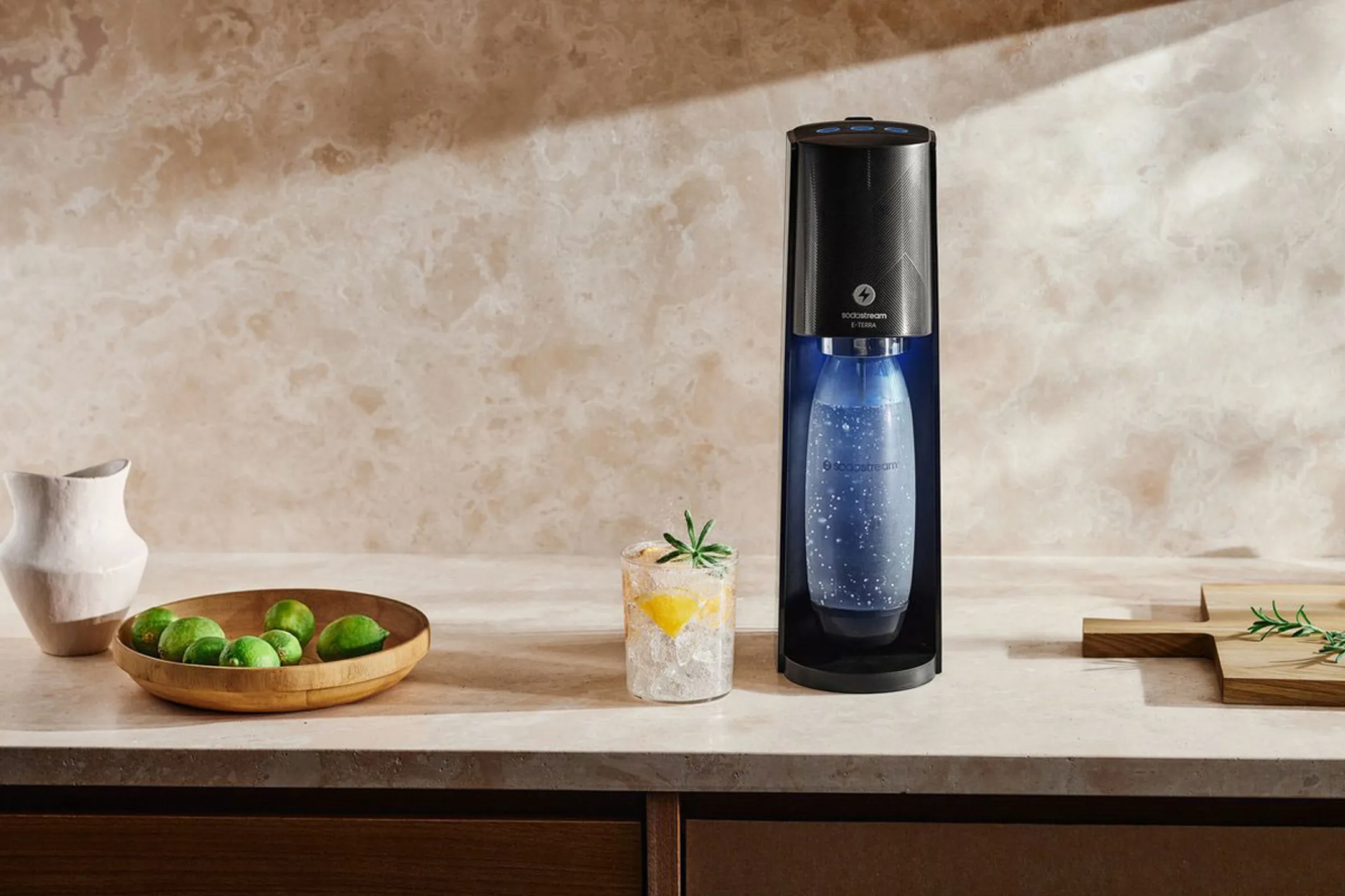 Sodastream Machine à boisson pétillante E-Terra Black - inclusif Cilinder Quick Connect image