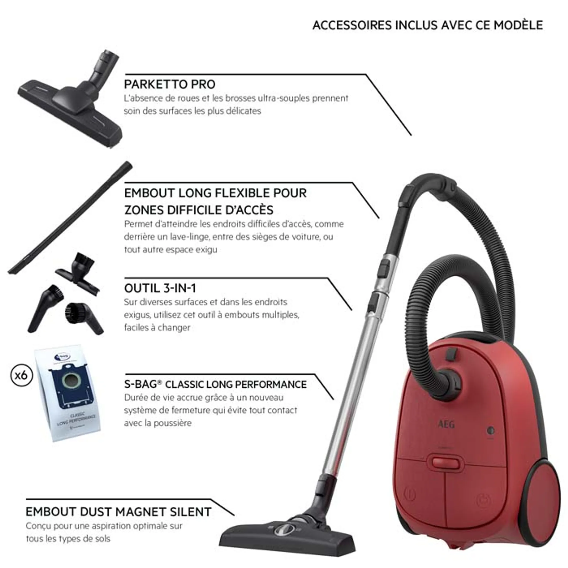 AEG Aspirateur avec sac Clean 6000 AB61C3CR image