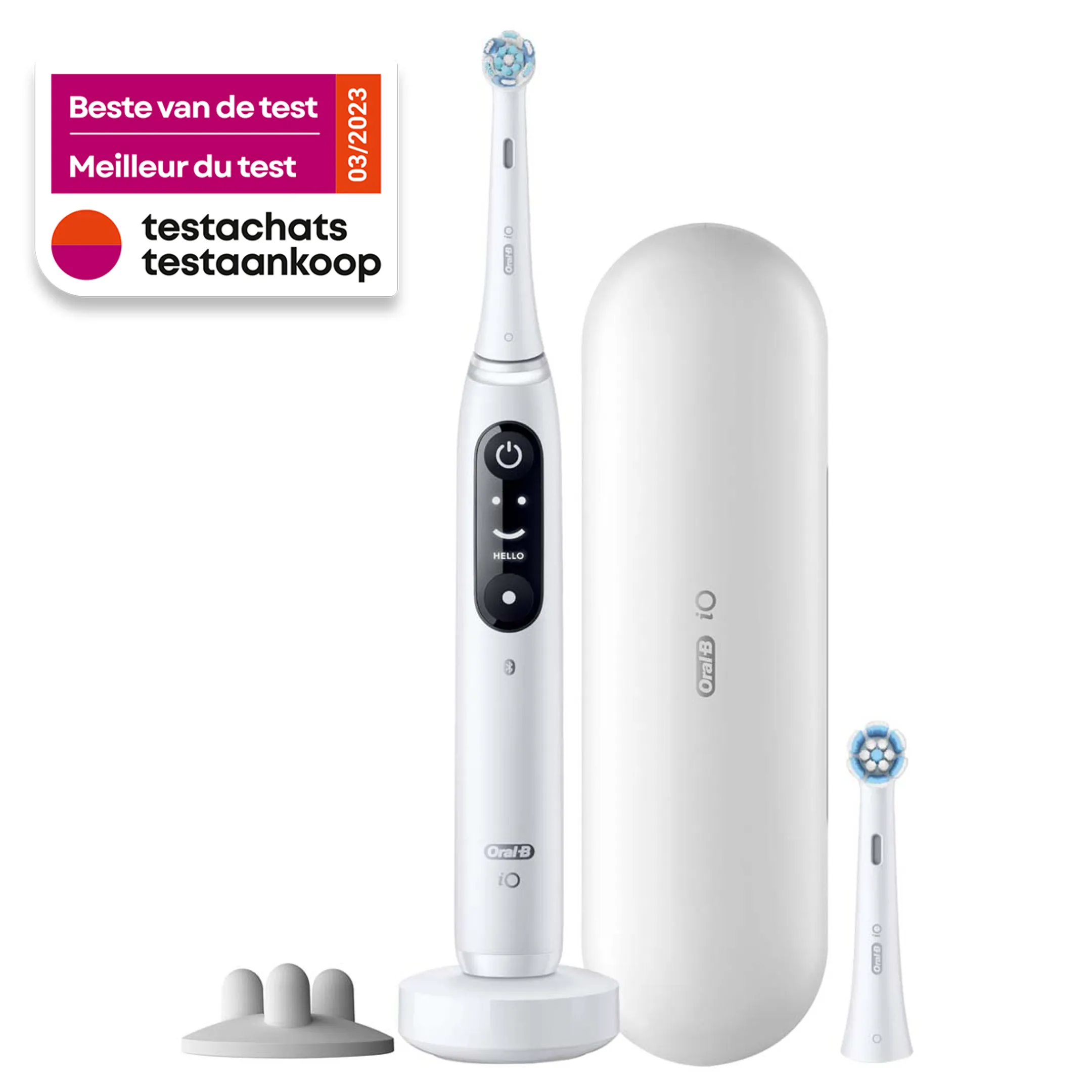 Oral-B Brosse à dents électrique IO7S WHITE ALAB (+1 REFILL) image