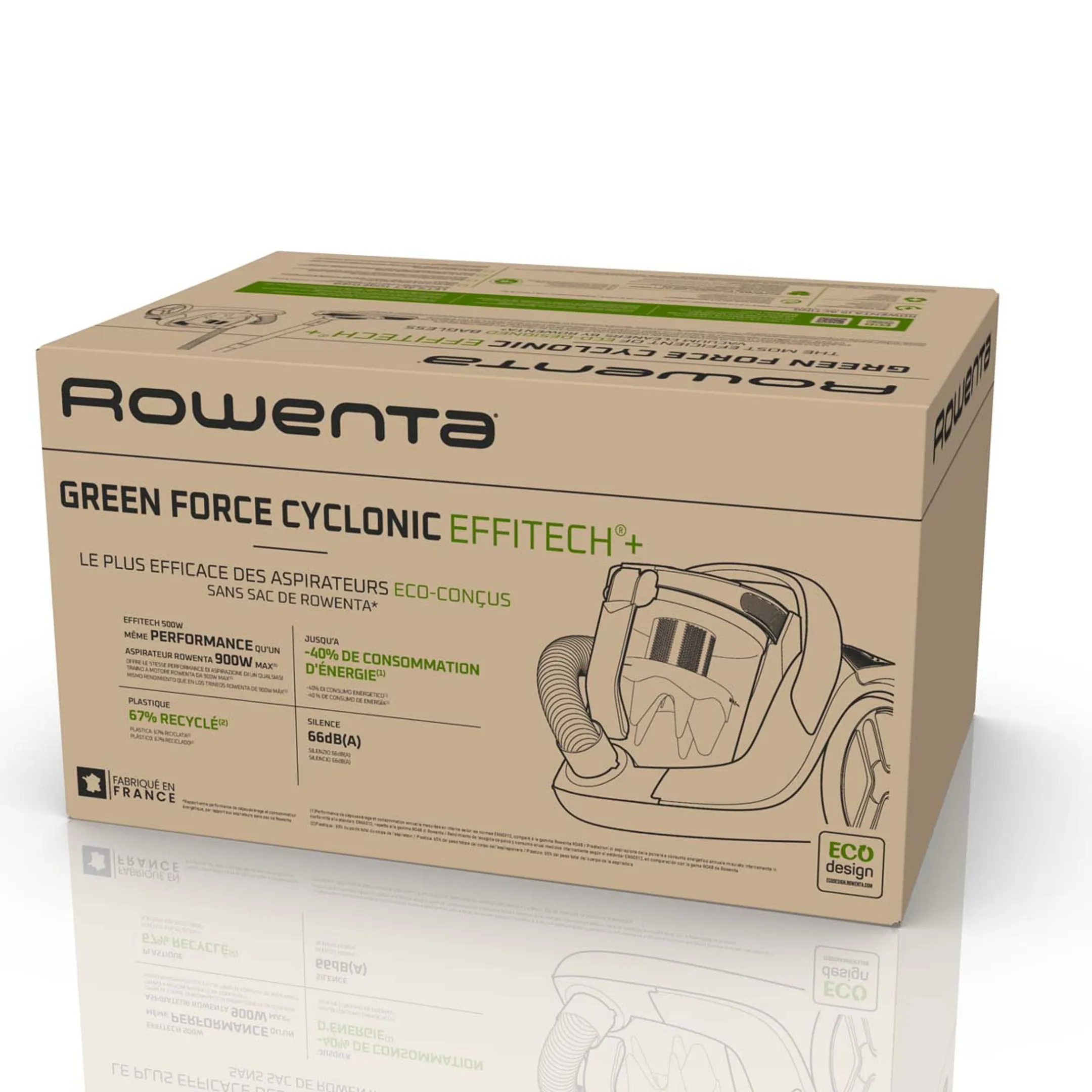 Rowenta Aspirateur sans sac Green Force Effitech+ RO7C71EA image