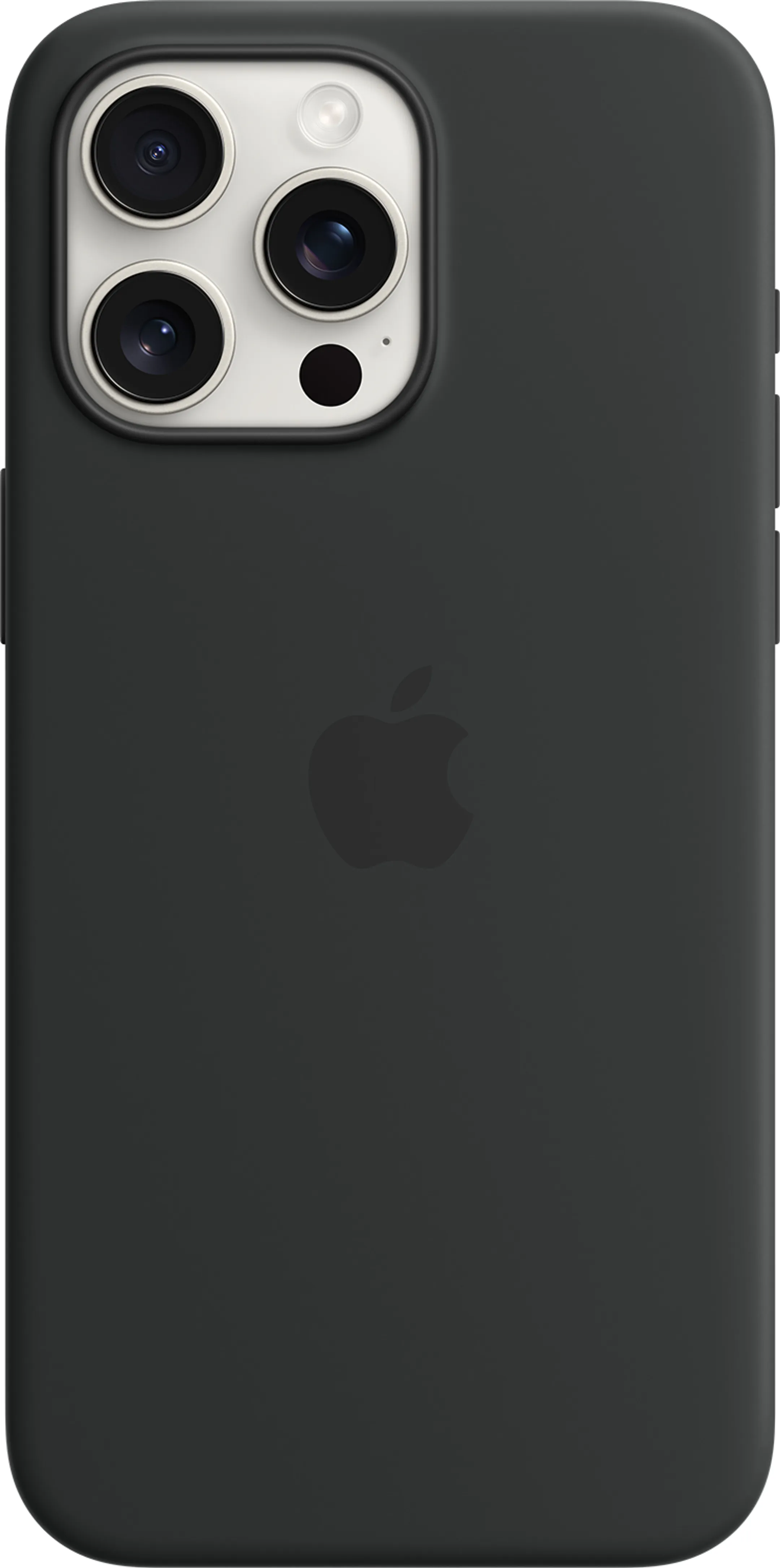 Coque en silicone avec MagSafe pour iPhone 15 Pro Max - Noir