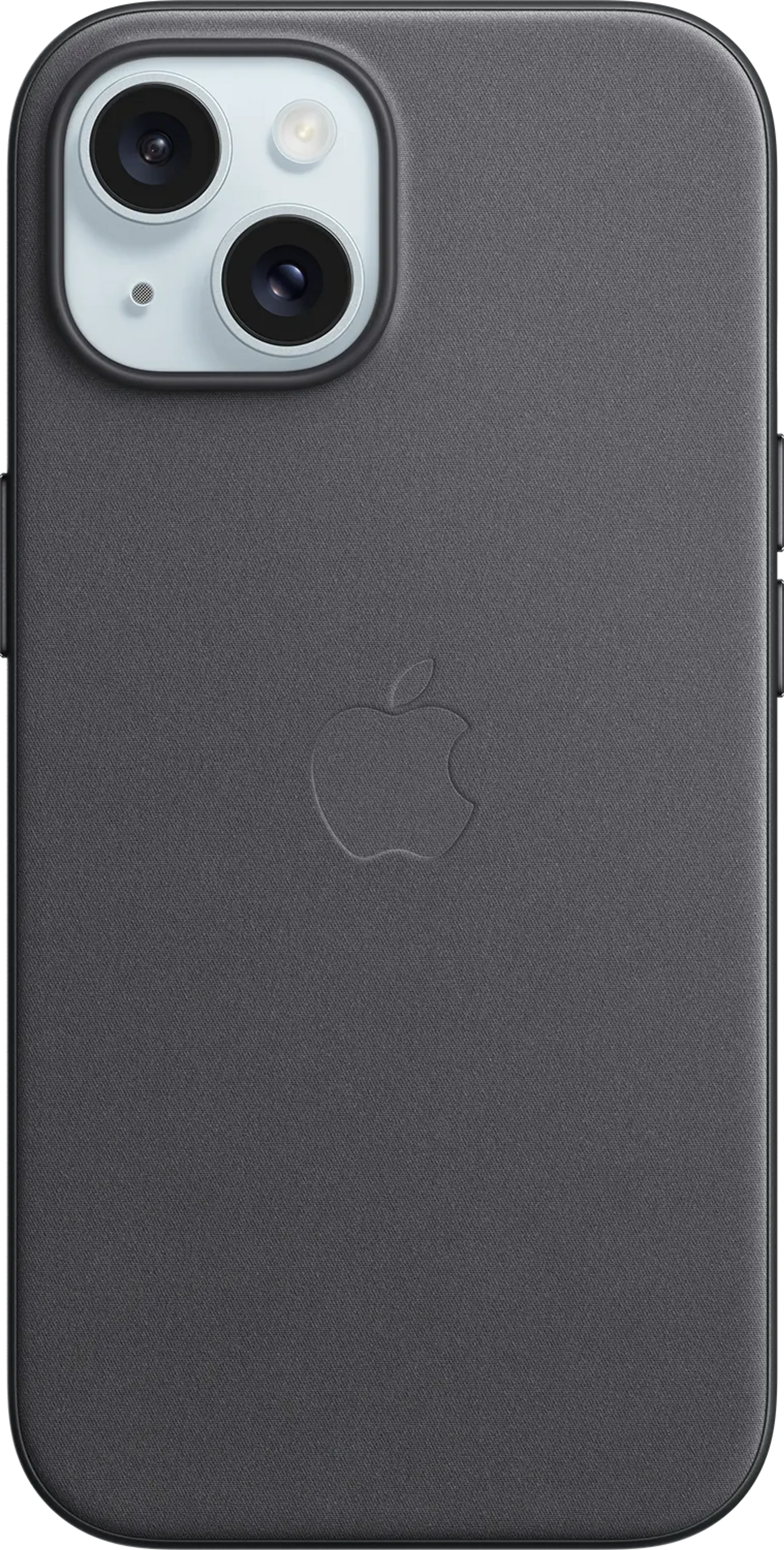 FineWoven hoesje met MagSafe voor iPhone 15 - Zwart