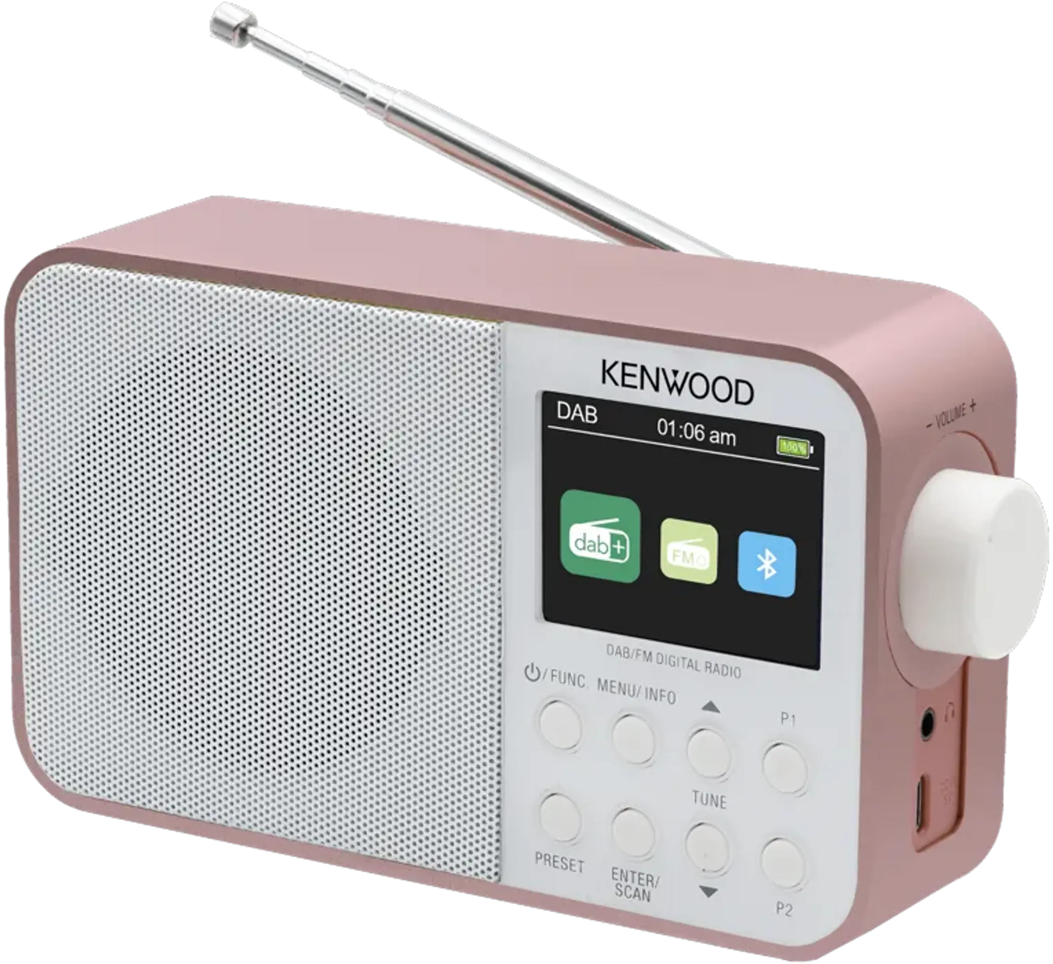 Kenwood Draagbare DAB+ radio - CR-M30DAB-R - Roze image