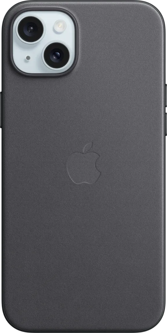 Coque en tissage fin avec MagSafe pour iPhone 15 Plus - Noir