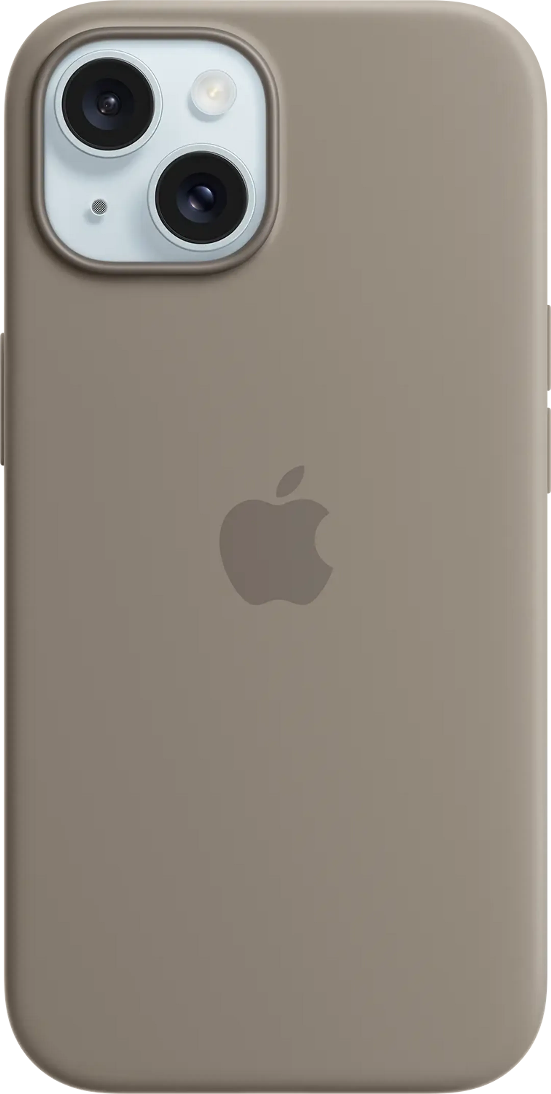 Coque en silicone avec MagSafe pour iPhone 15 - Argile