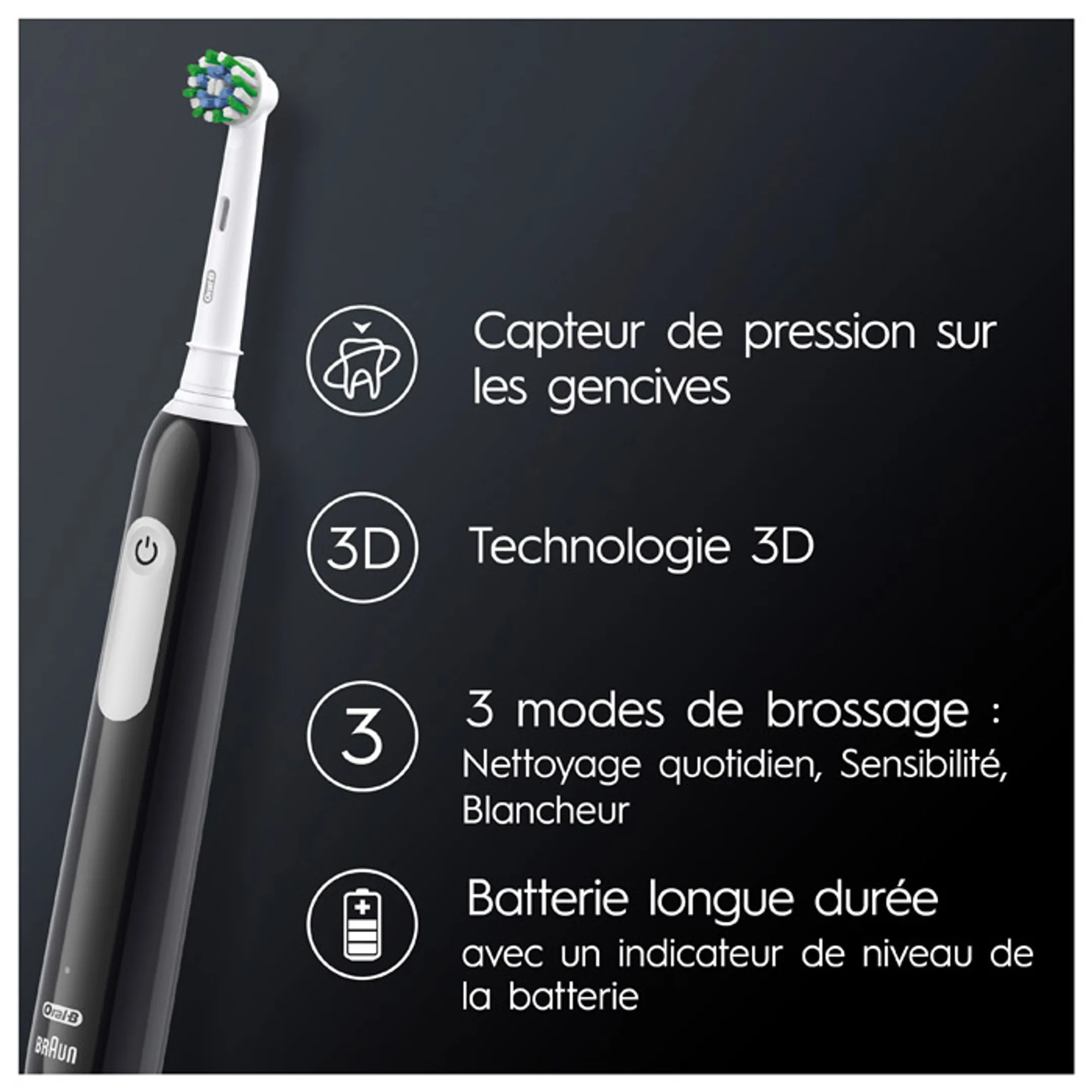 Oral-B Brosse à dents électrique Pro Series 1 noire image