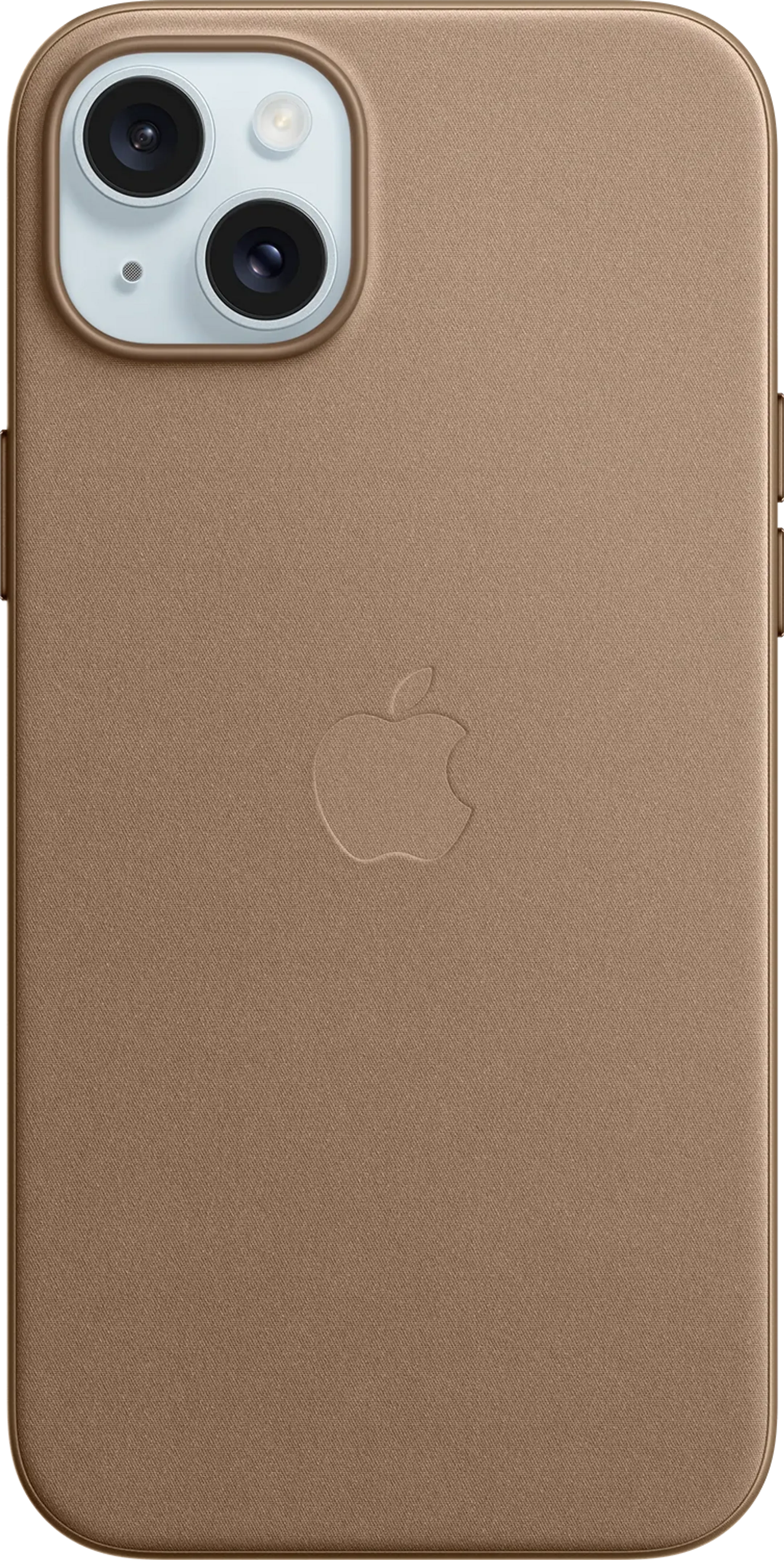 Coque en tissage fin avec MagSafe pour iPhone 15 Plus - Taupe
