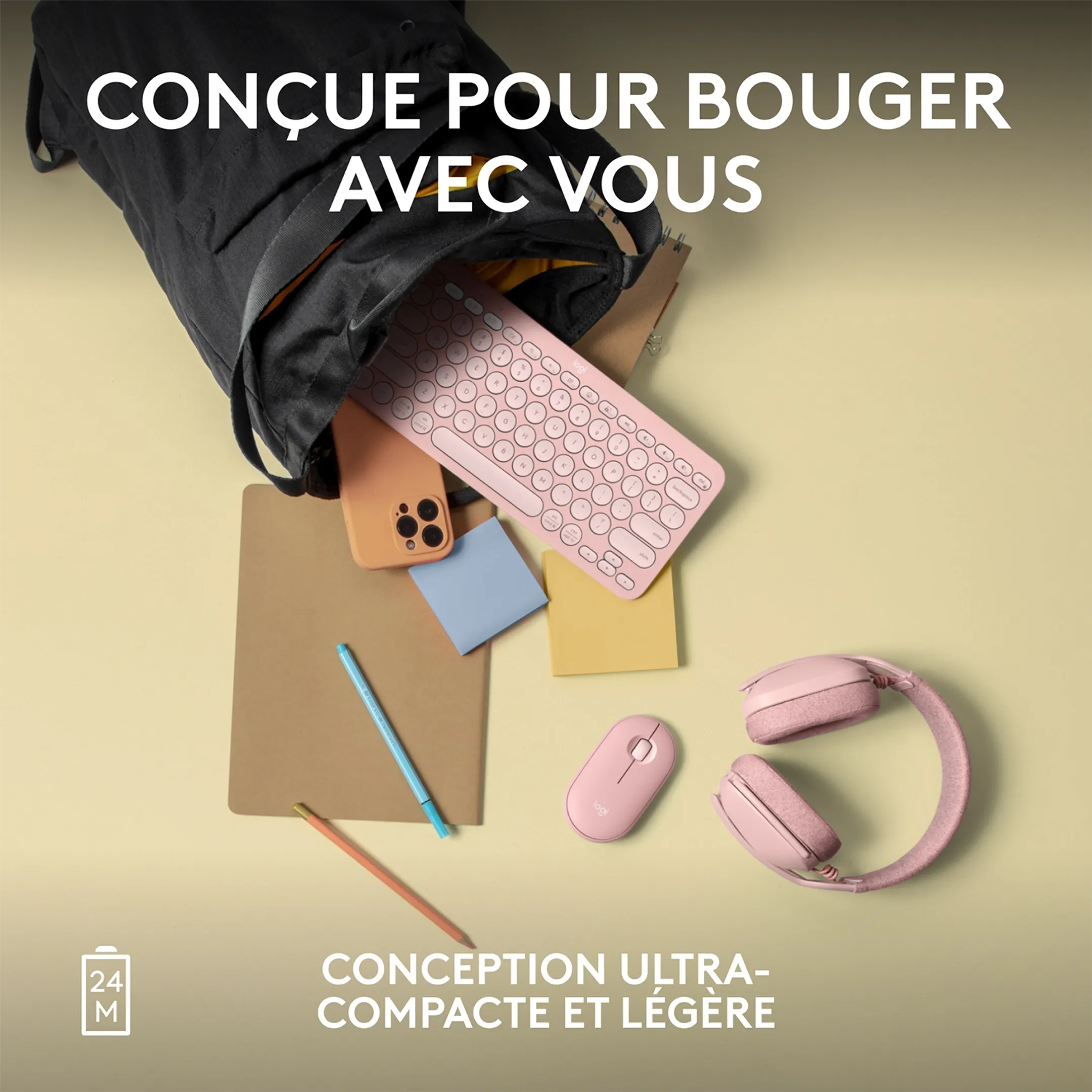 Logitech Pebble Mouse 2 M350s - Rose image
