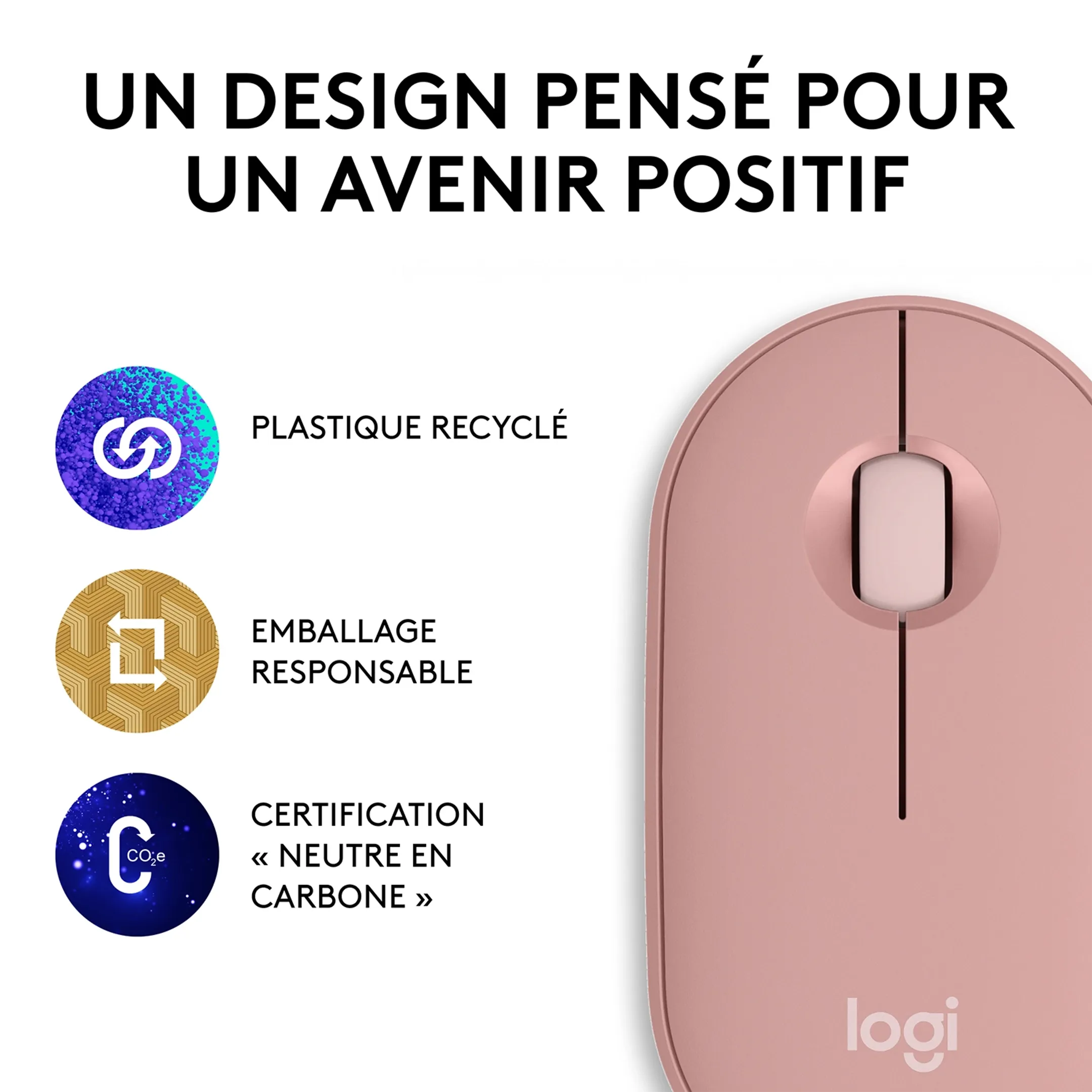 Logitech Pebble Mouse 2 M350s - Rose image