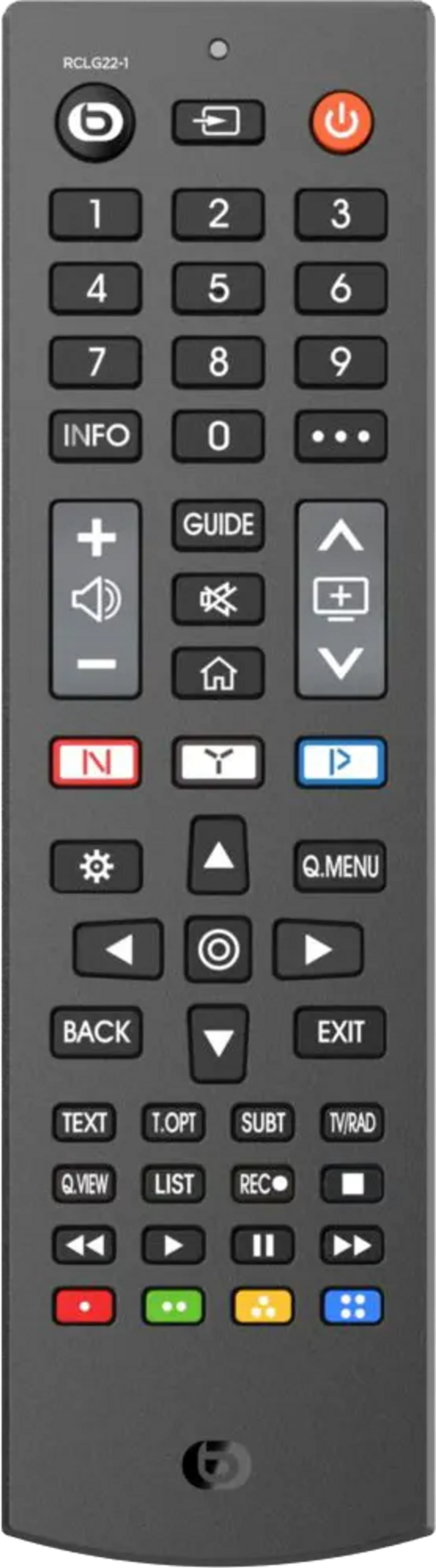 Afstandsbediening voor LG TV - Zwart