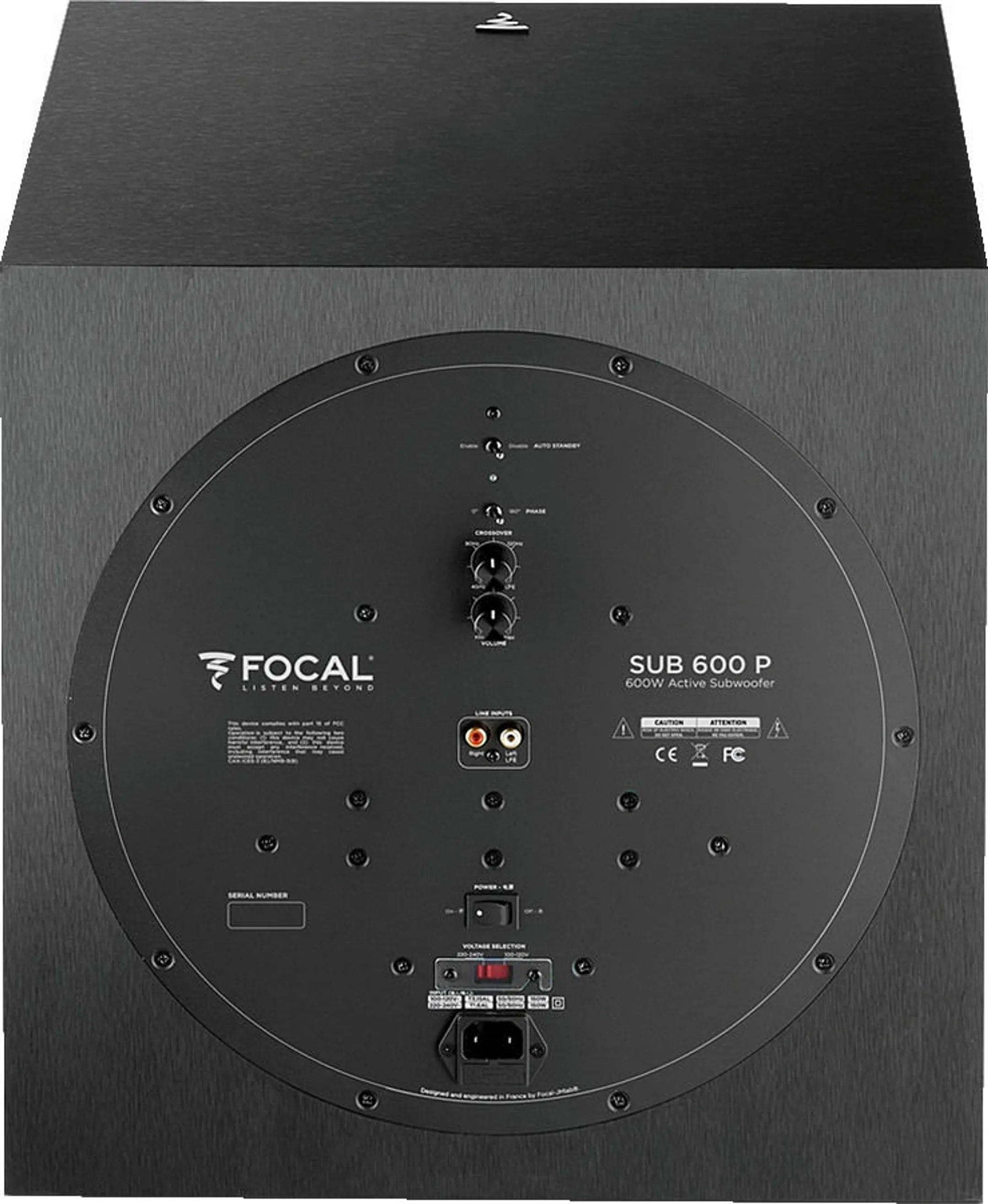 FOCAL Caisson de basse clos SUB 600P - Noir image