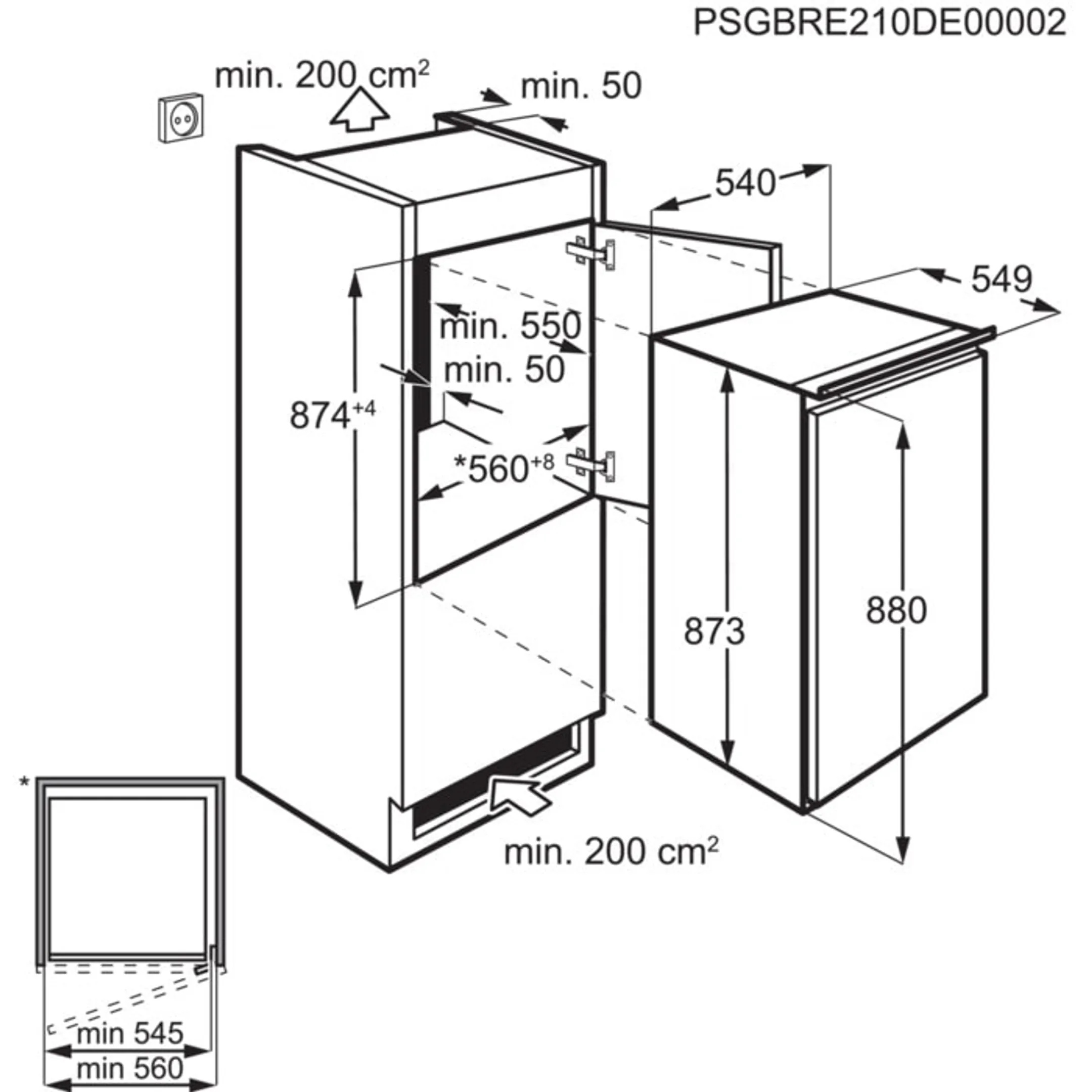 AEG Frigo encastrable TSK5O881ES image
