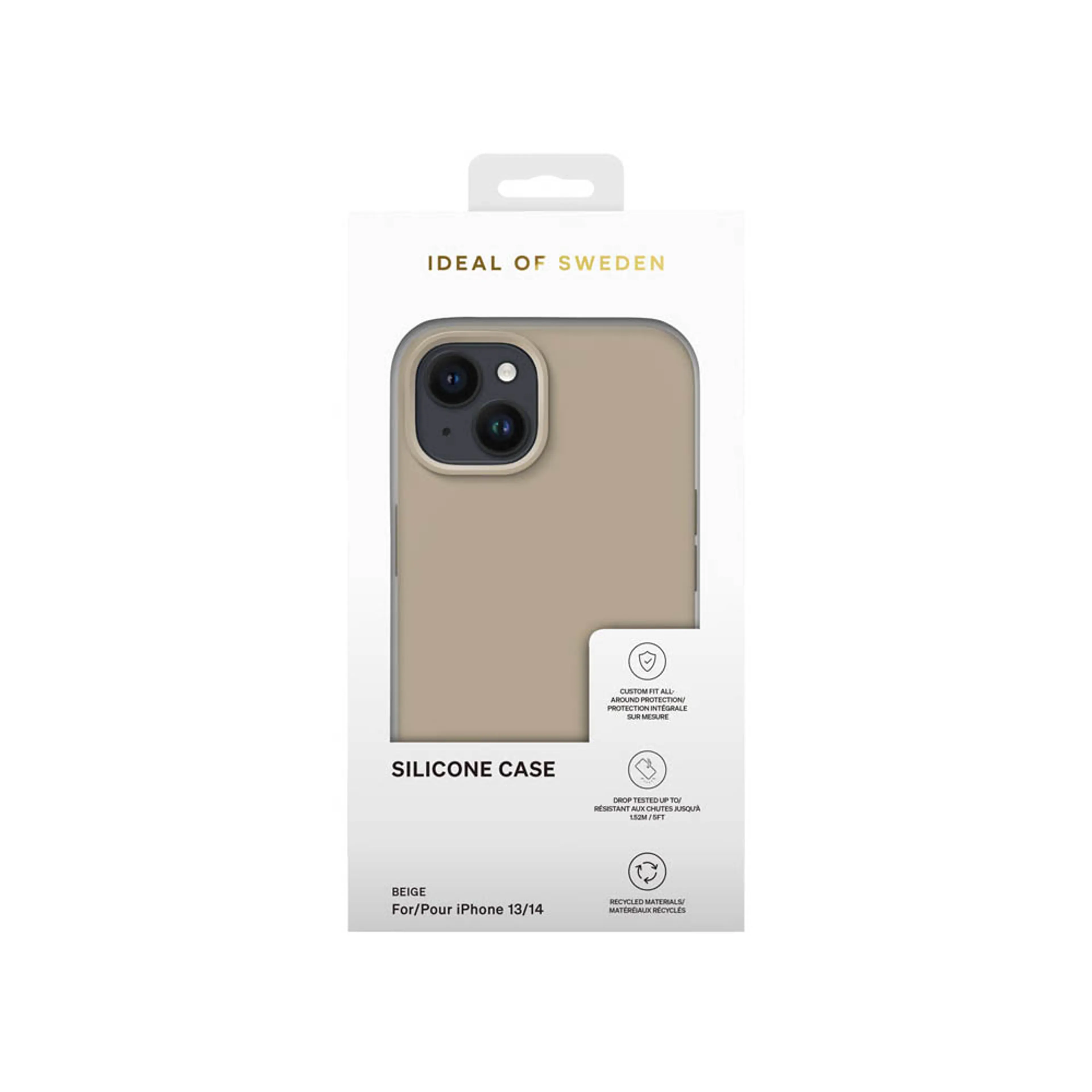 iDeal of Sweden Coque pour iPhone 13/14 - Silicone Beige image