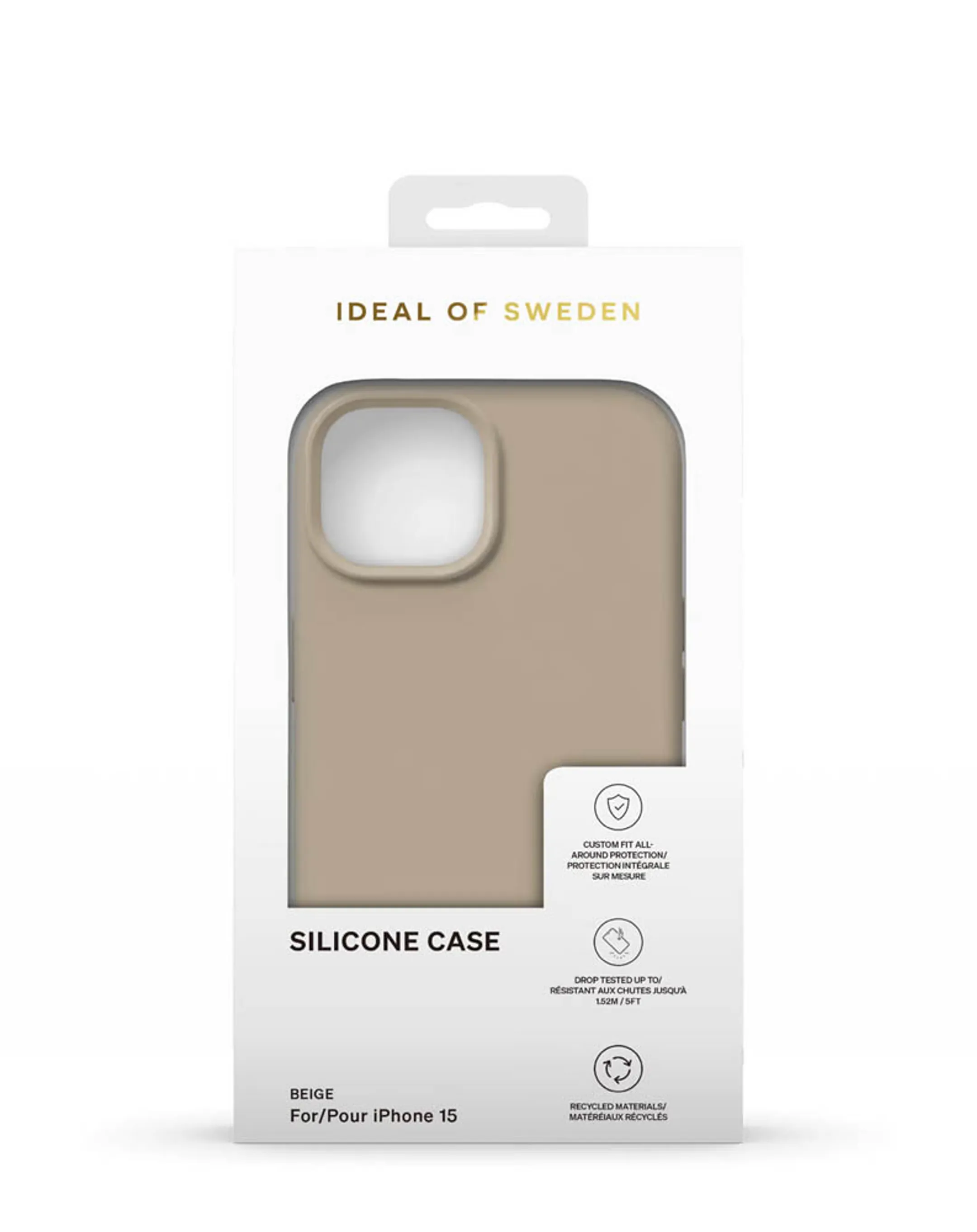 Backcover voor iPhone 13/14/15 - Silicone - Beige