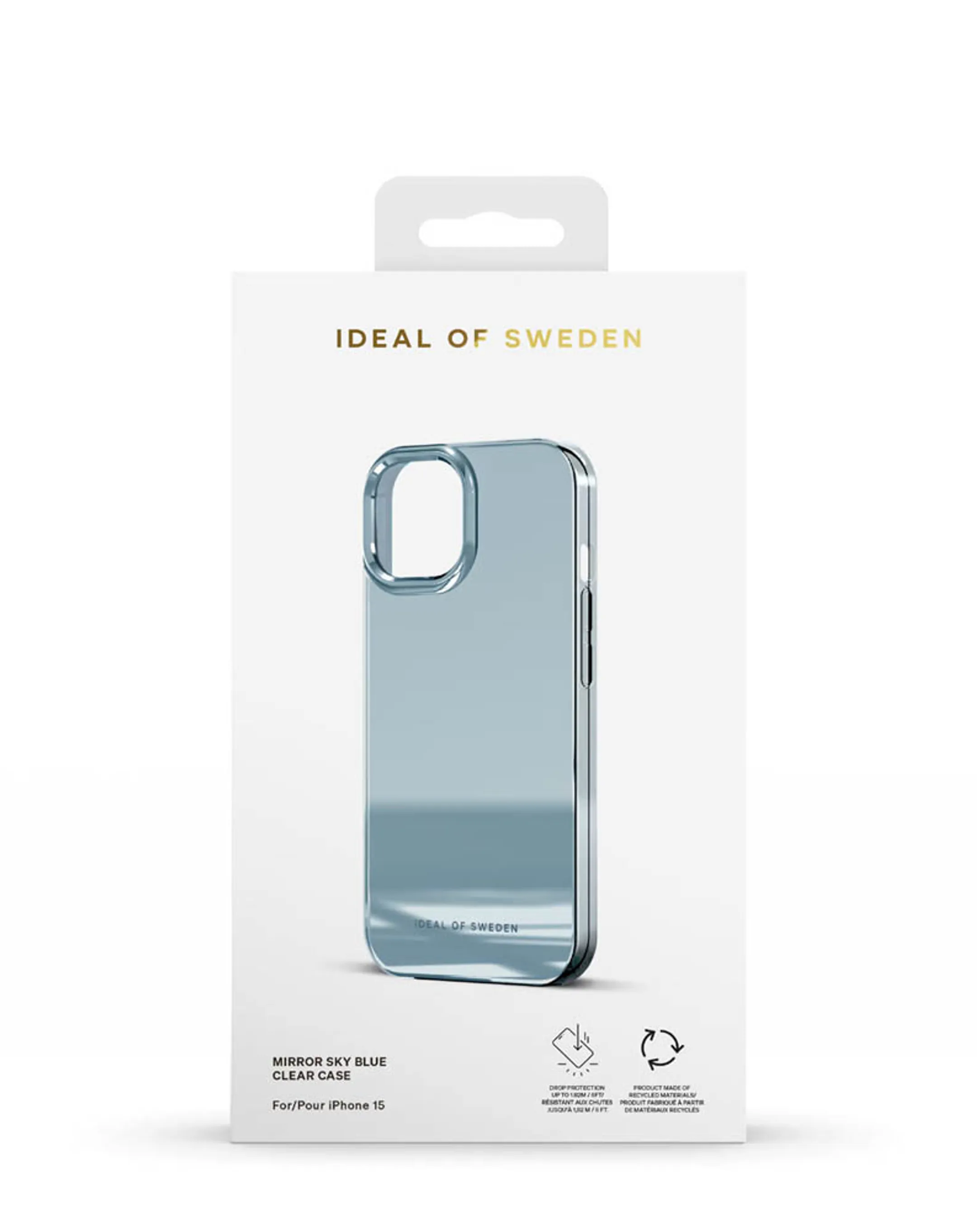 Backcover voor iPhone 13/14/15 - Mirror Sky Blue