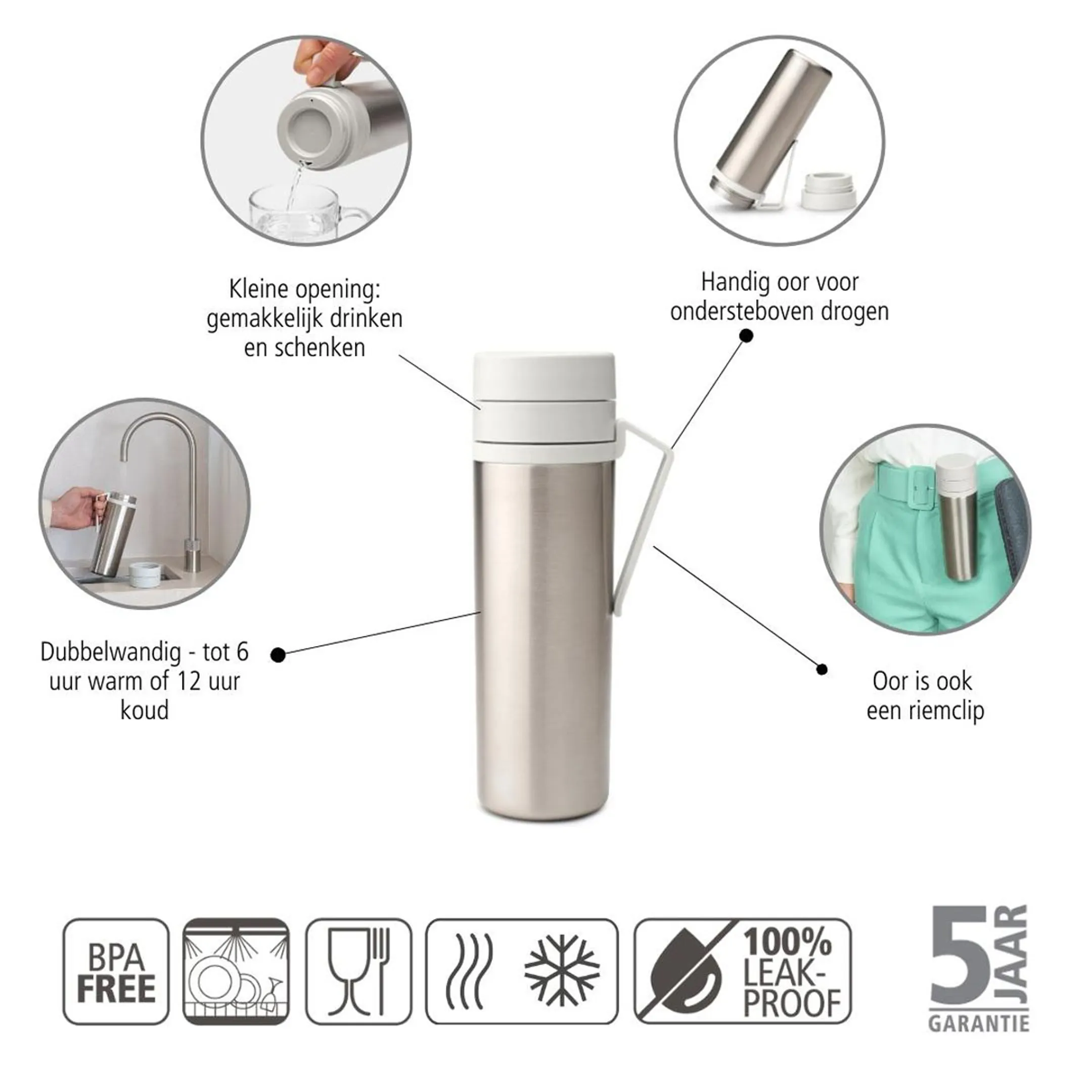 Brabantia Make & TakeThermosfles - 0,5 l  image