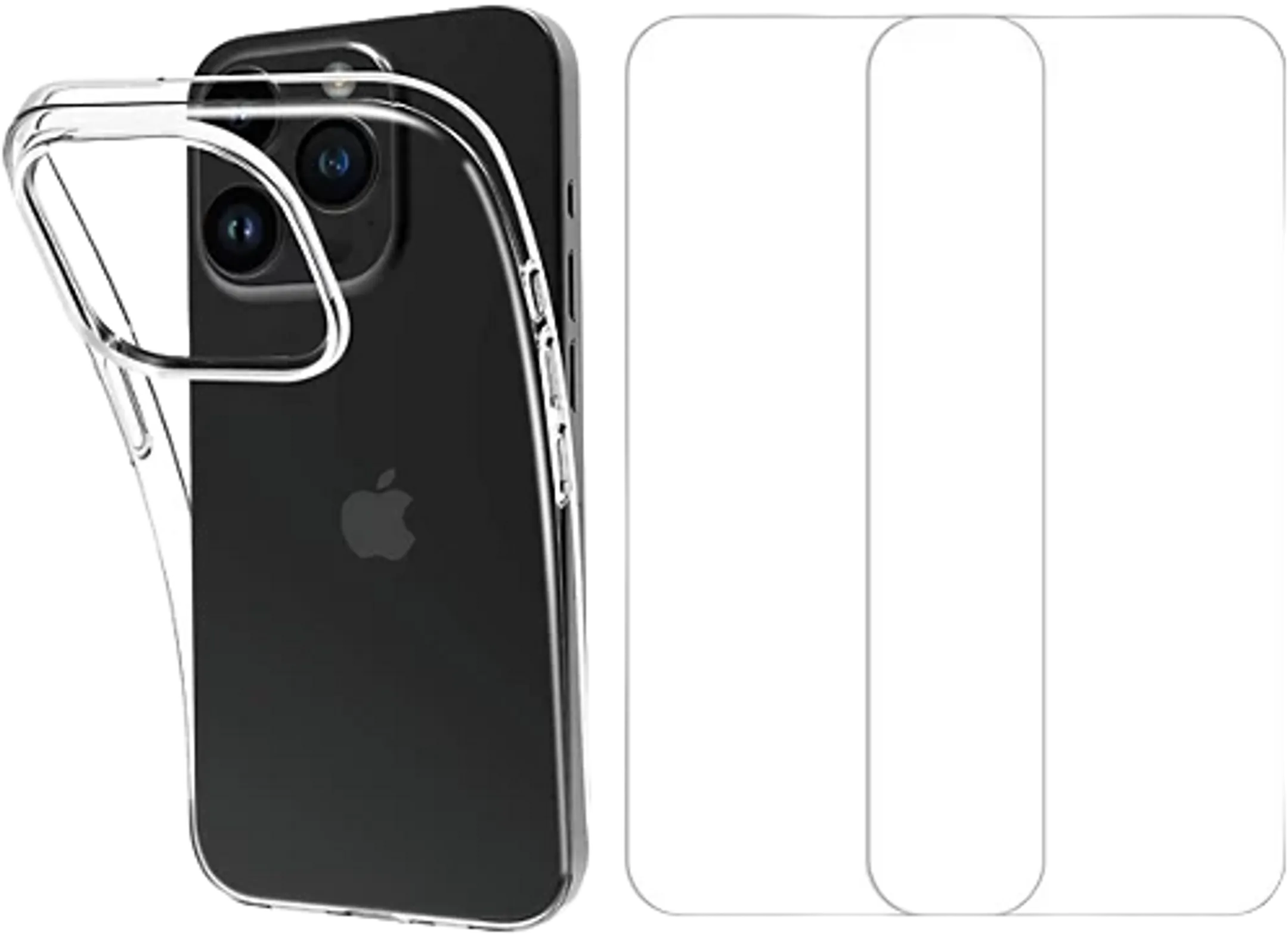 Pack Coque +2x film de protection pour iPhone 15 Pro