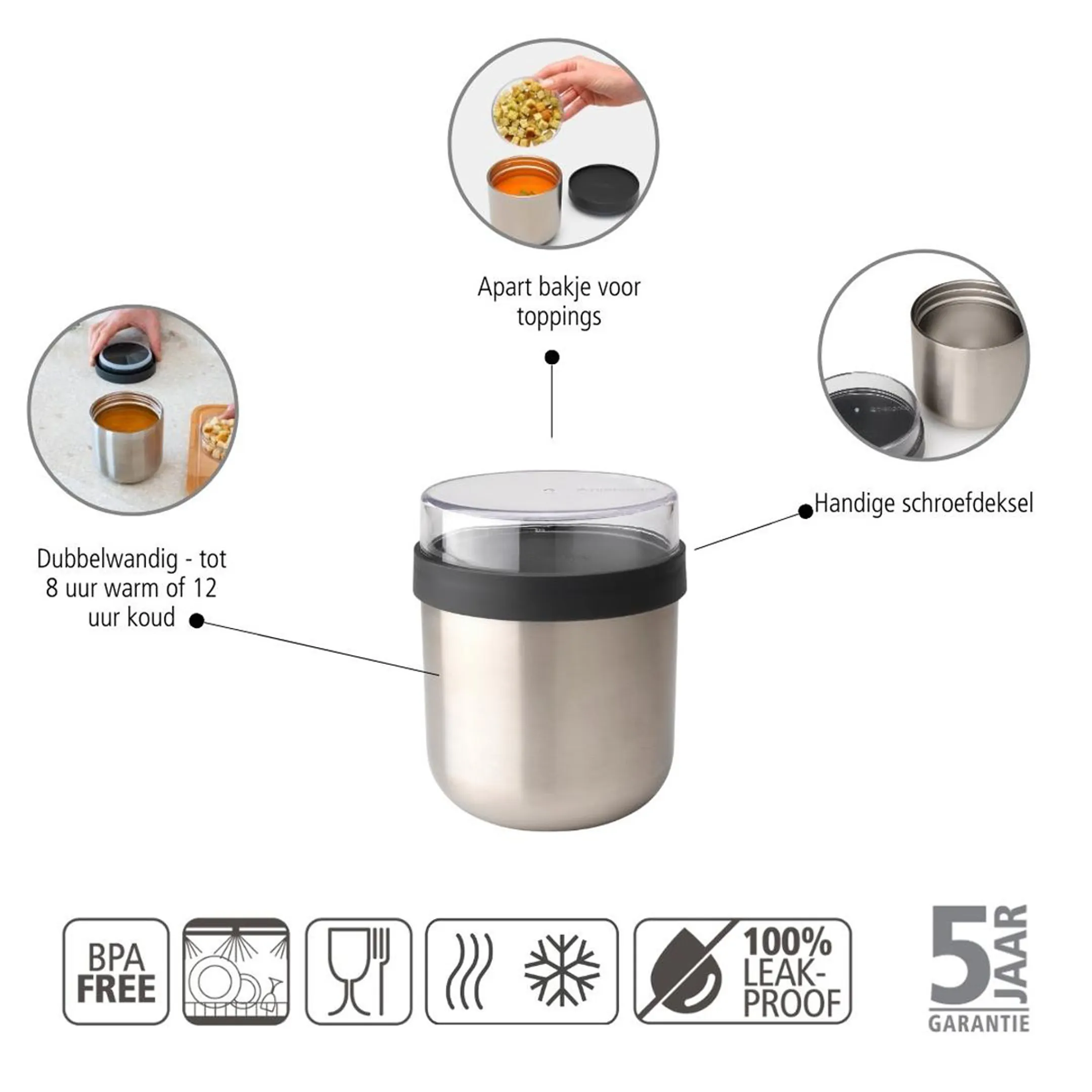 Brabantia Make & Take Thermosbeker - Lunchbeker -  0,5 l  image