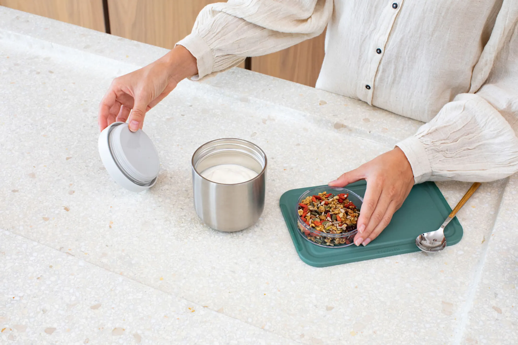 Brabantia Make & Take Bouteille Thermos - Tasse à lunch - 0,5 l  image