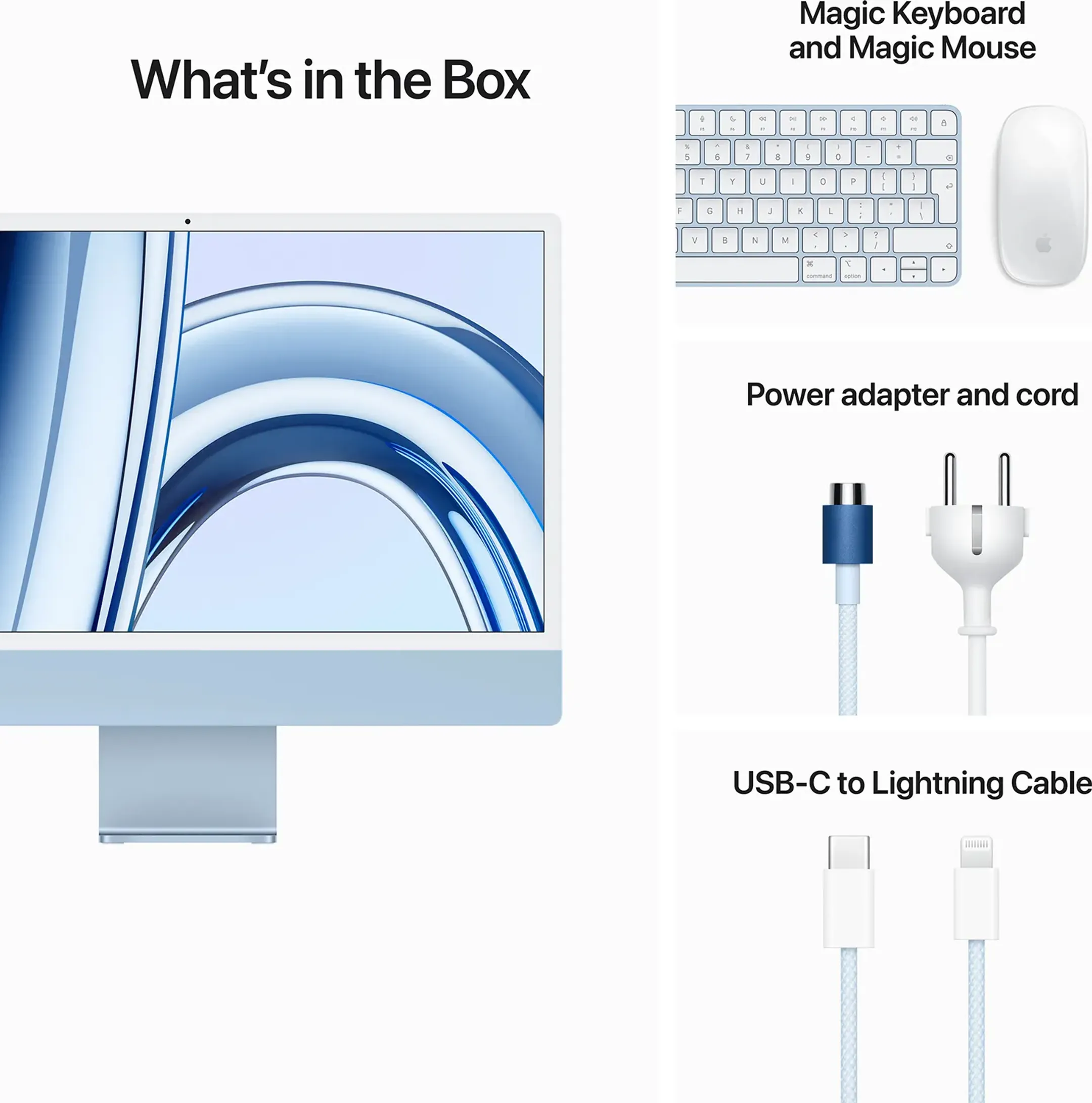 iMac 24" M3 (8-core CPU & 8-core GPU) 256 GB - 8 GB Blauw