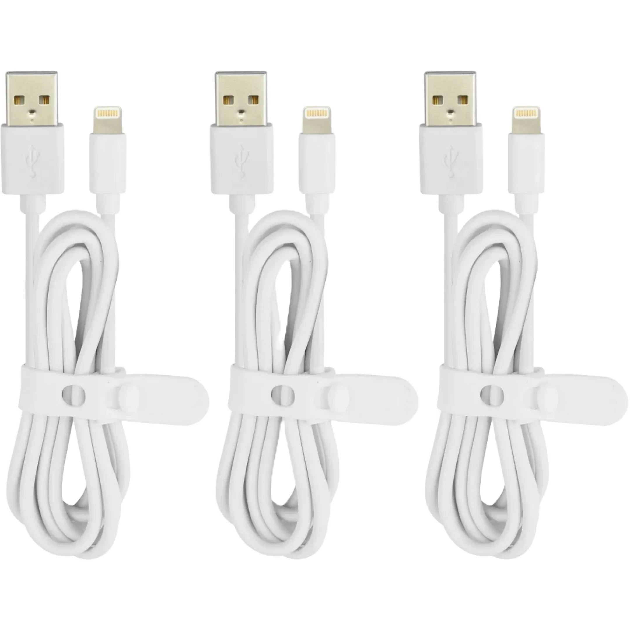 Lightning naar USB -A kabel 1m - 3 stuks - Wit