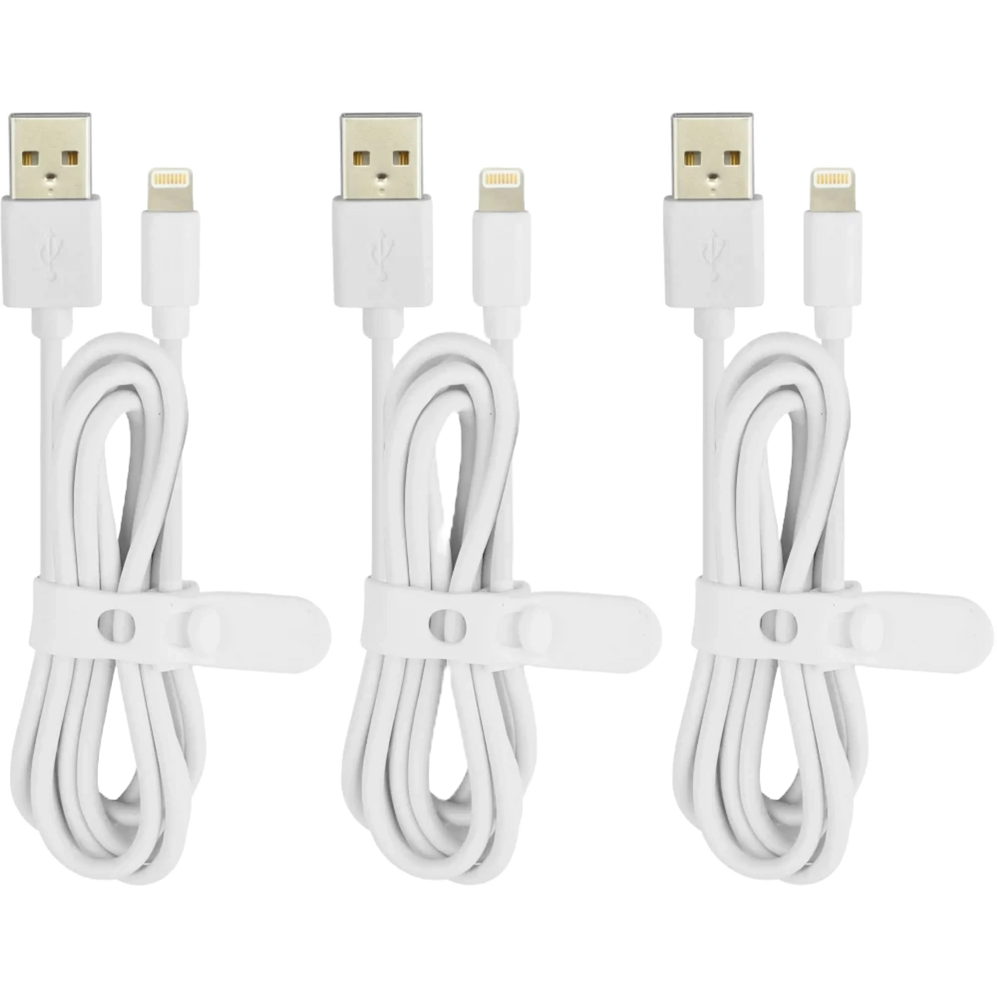Lightning naar USB -A kabel 1m - 3 stuks - Wit