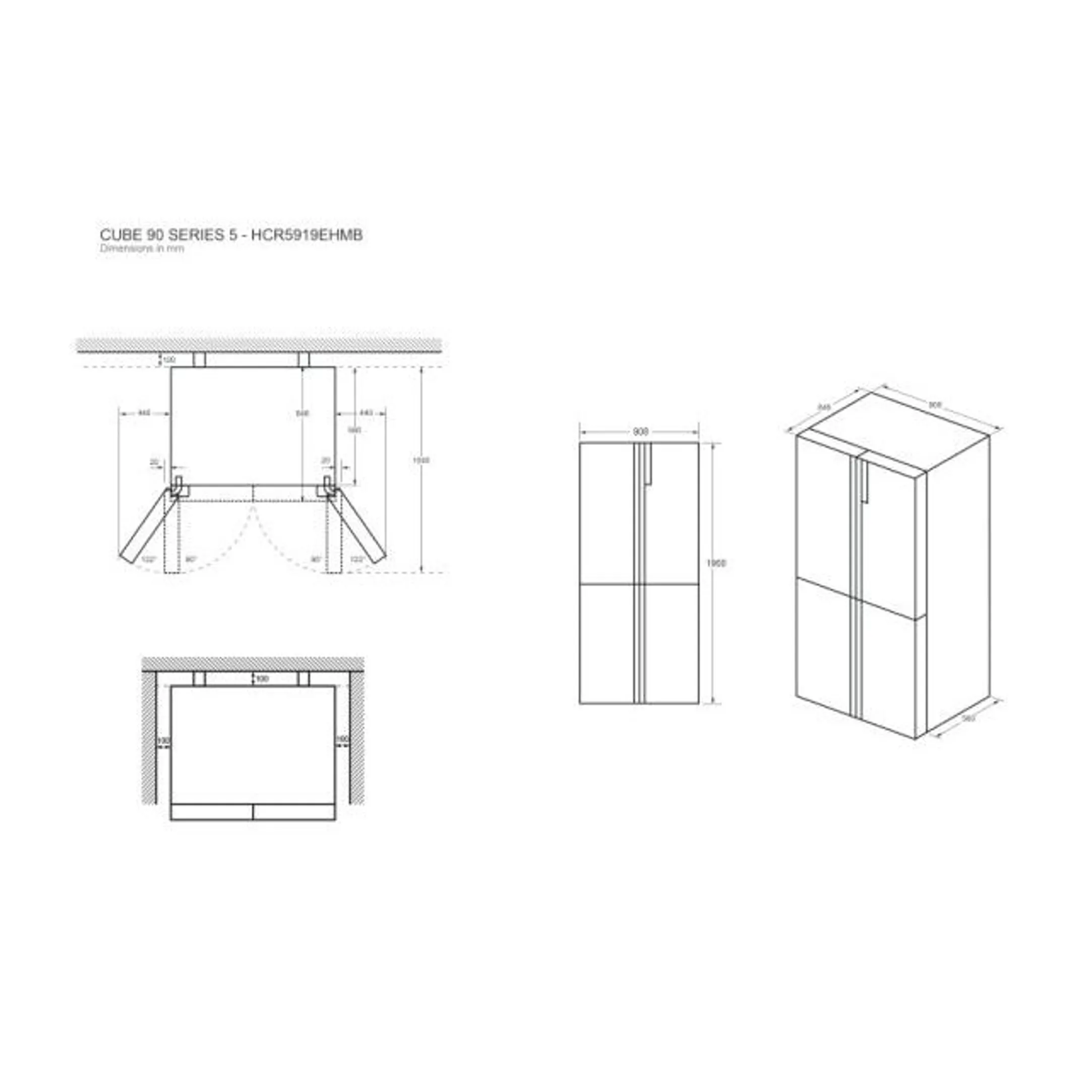 Haier Amerikaanse koelkast HCR5919ENMB Fresher Techs image