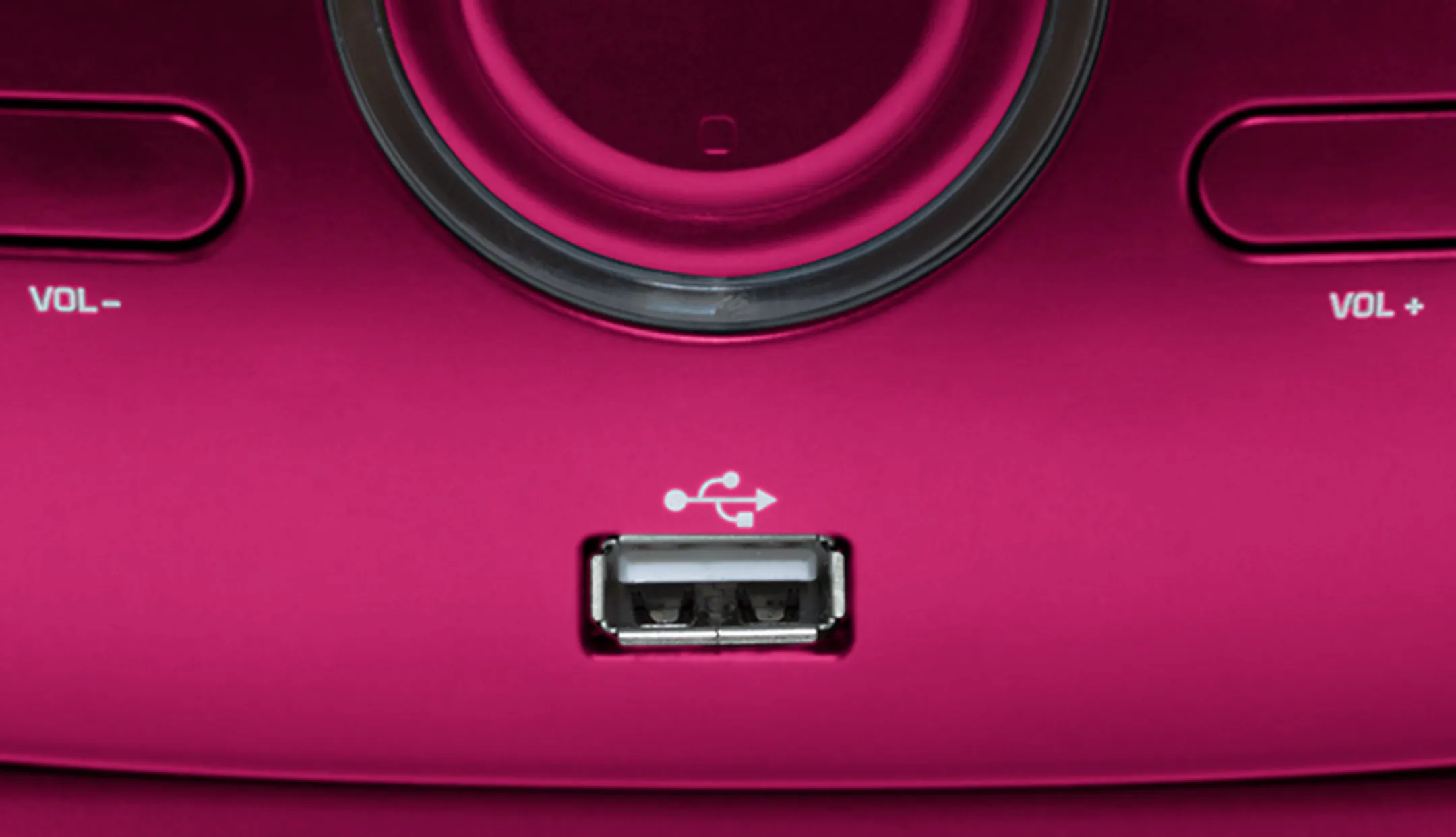 BigBen Radio FM portable avec lecteur de CD - CD61RUSB - Rose image