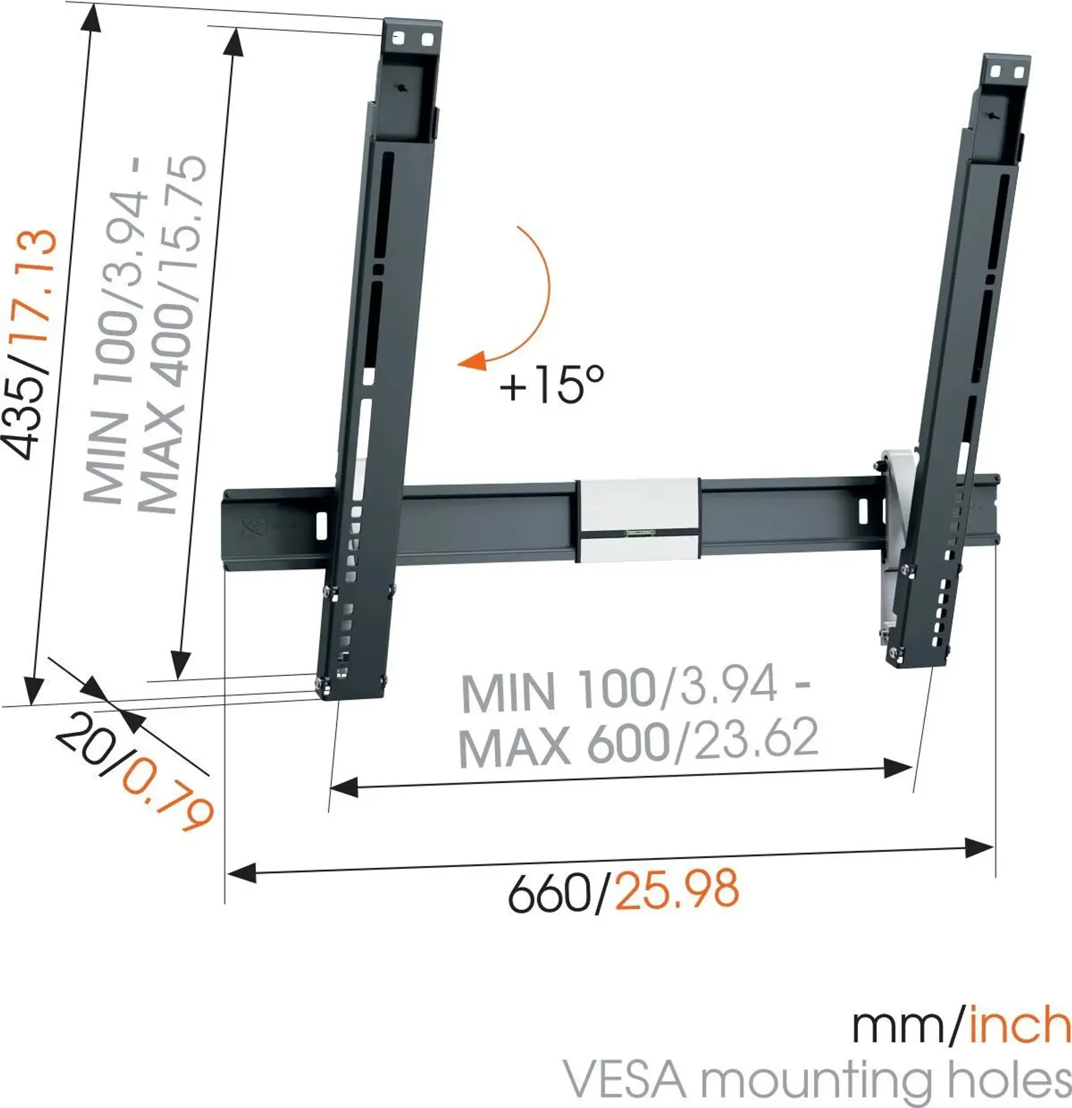 Vogels Support TV Thin 515 - Mur image