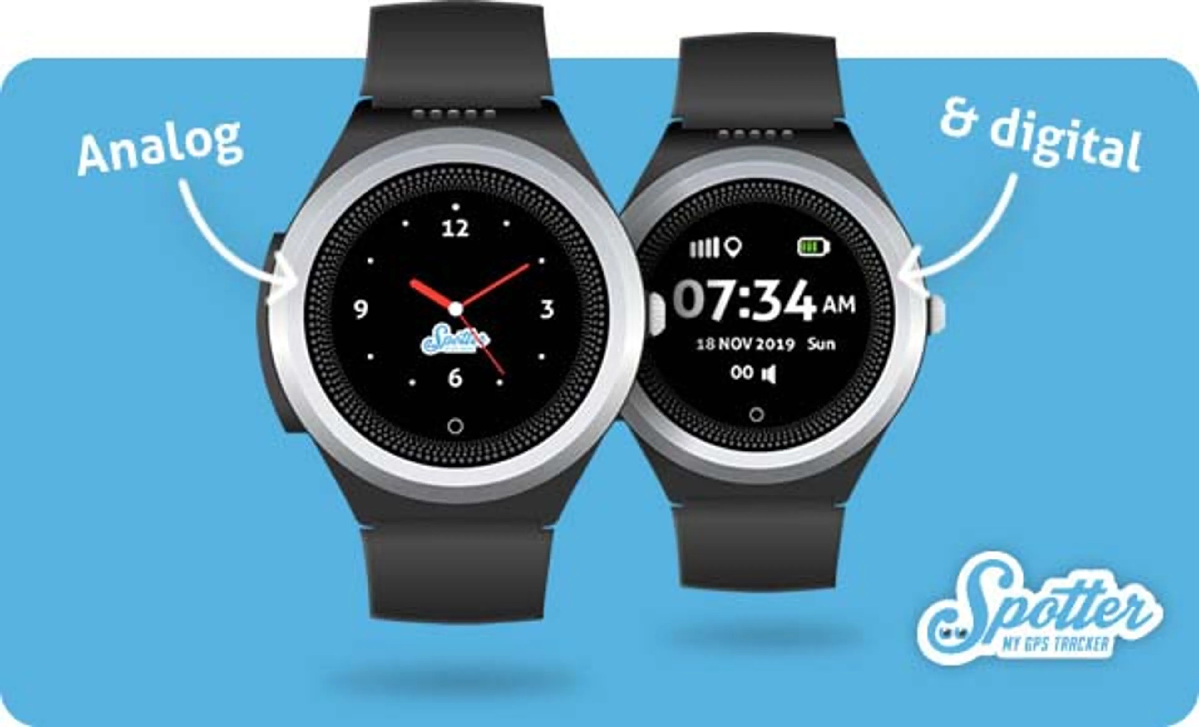 Spotter Activity Tracker GPS Watch - Air - Zwart image