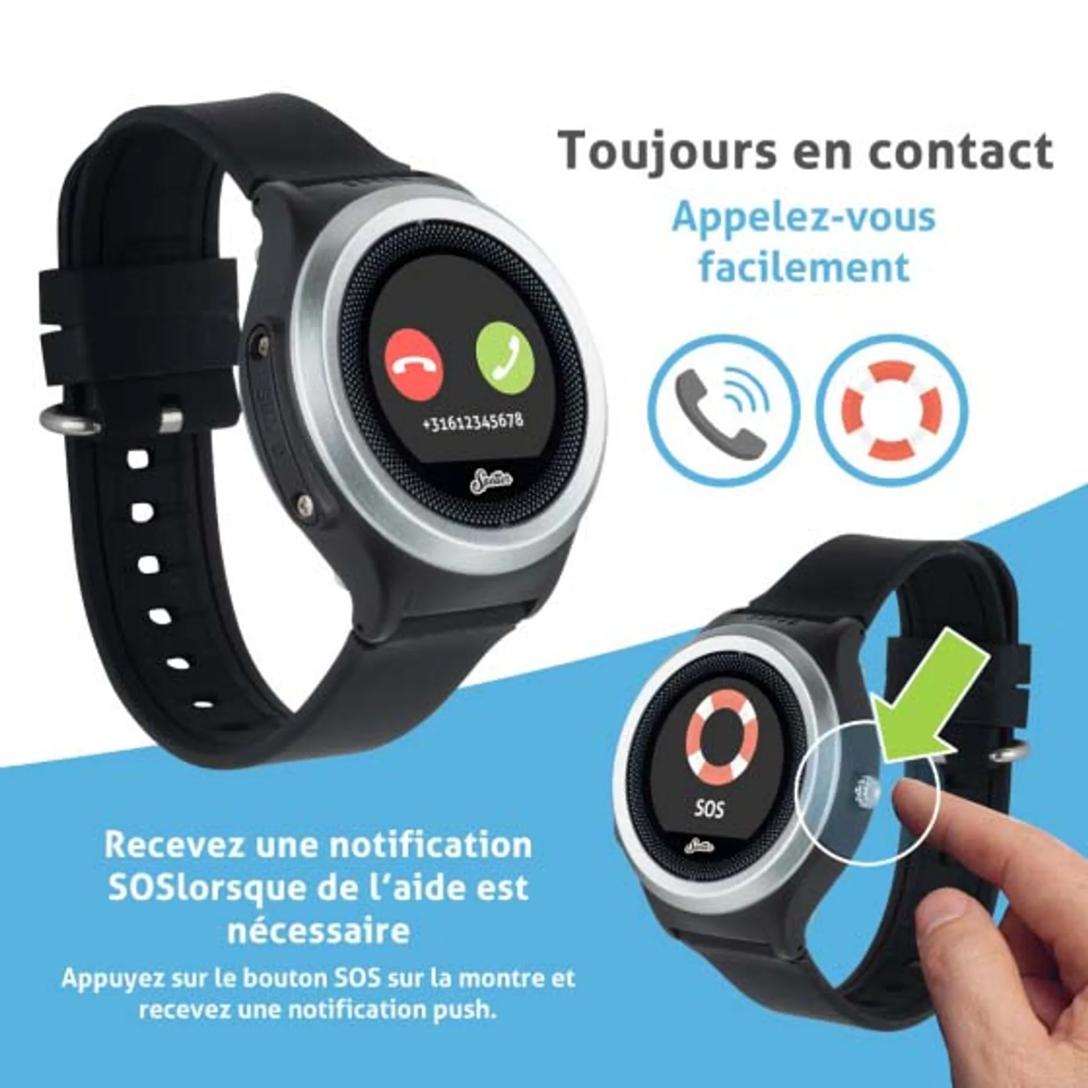 Montre GPS de suivi d'activité - Air - Noir