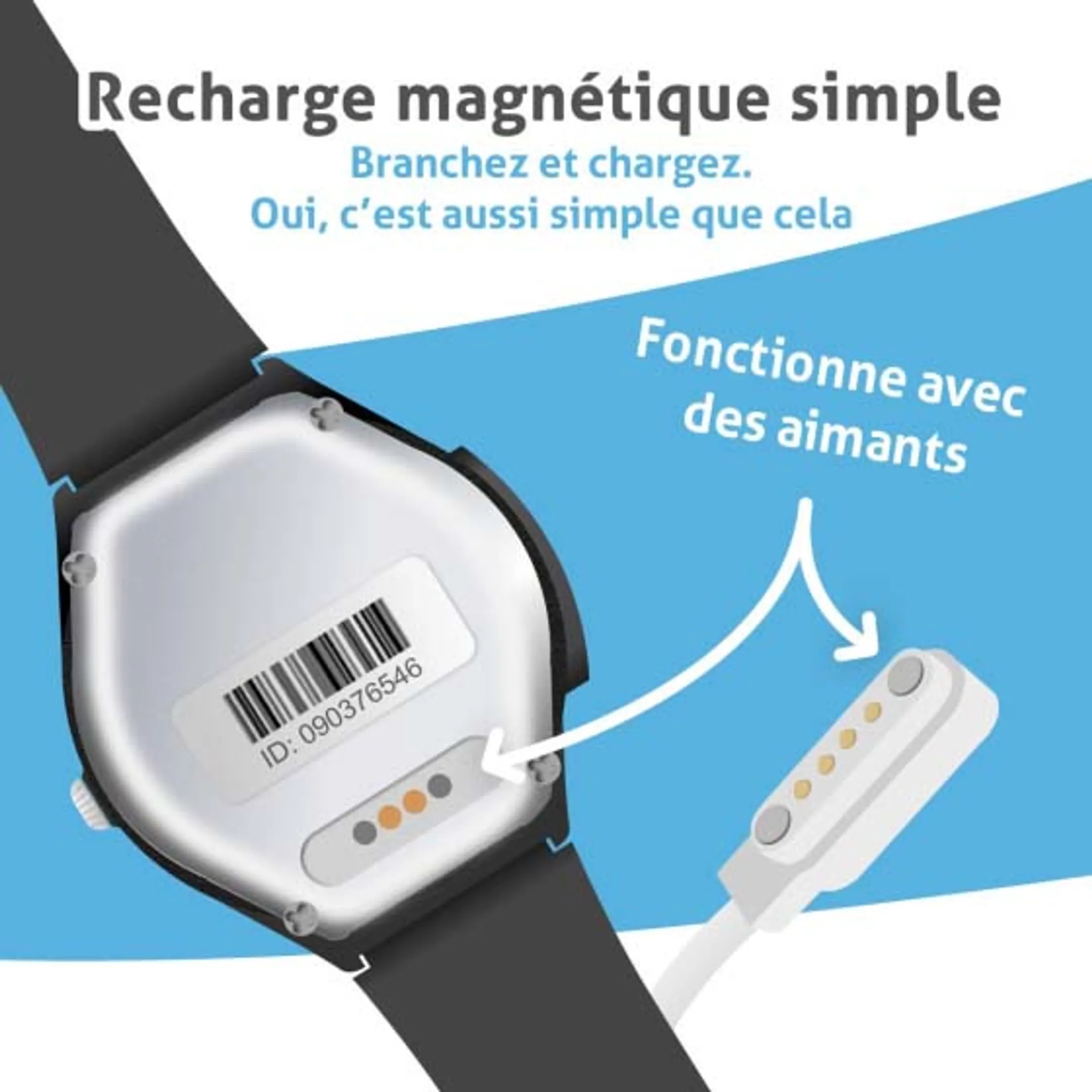 Montre GPS de suivi d'activité - Air - Noir